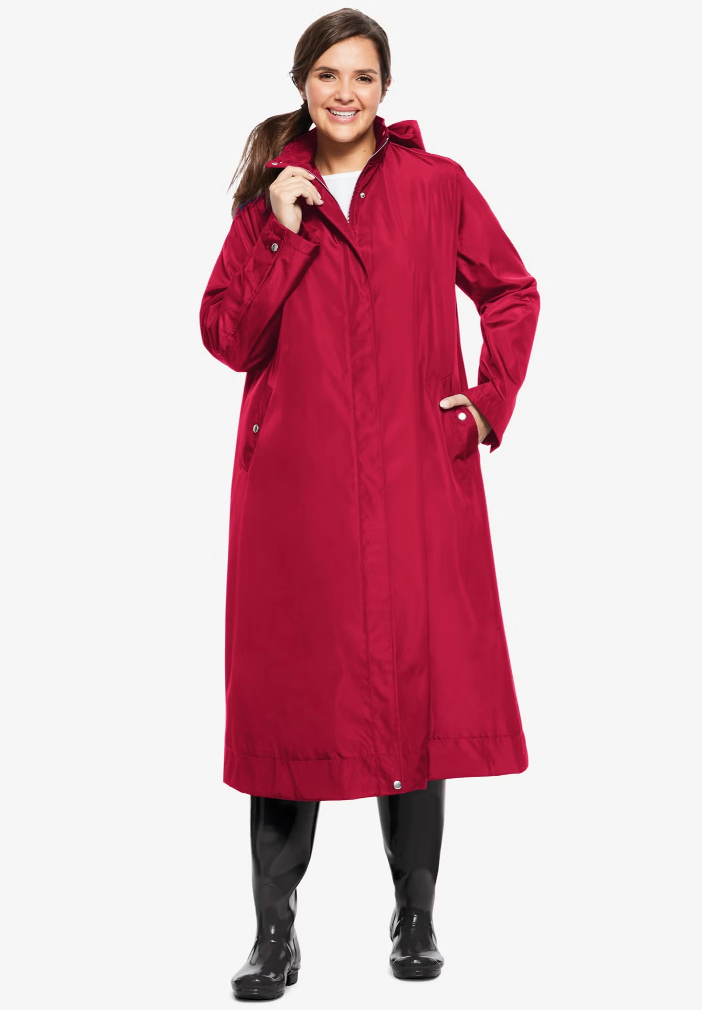 Long A-line Raincoat