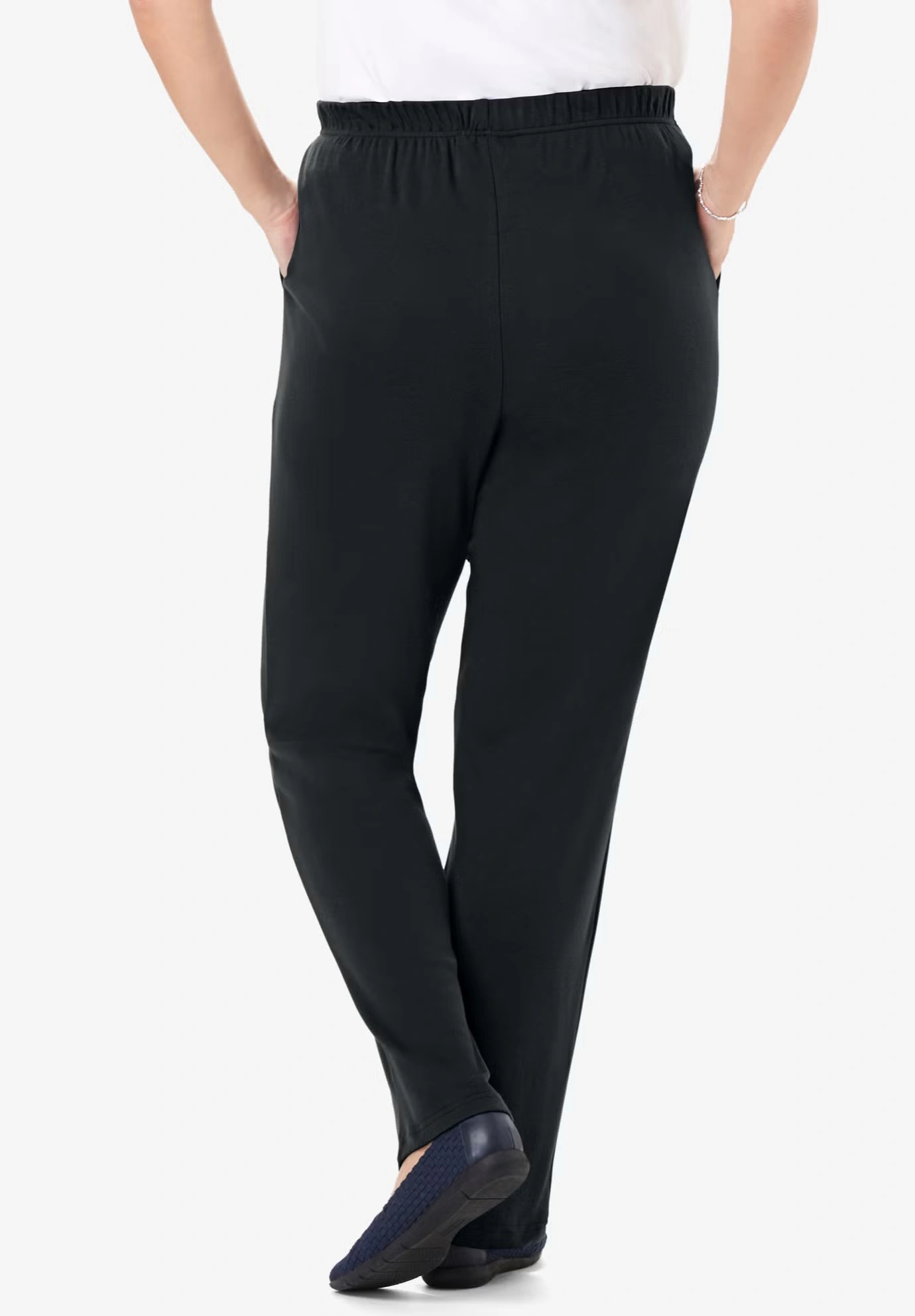 7-Day Knit Straight-Leg Pull-On Pants