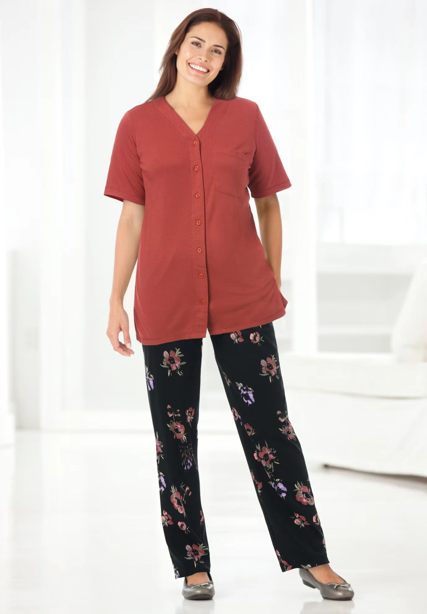 7-Day Knit Straight-Leg Pull-On Pants 6 7-Day Knit Straight-Leg Pull-On Pants