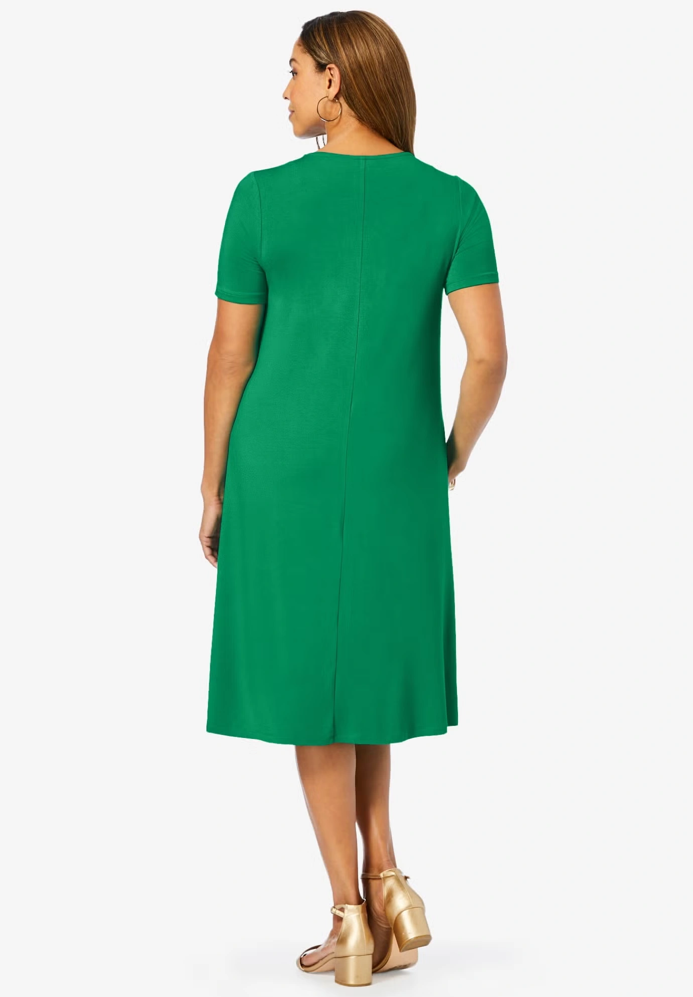 Stretch Knit A-Line Dress