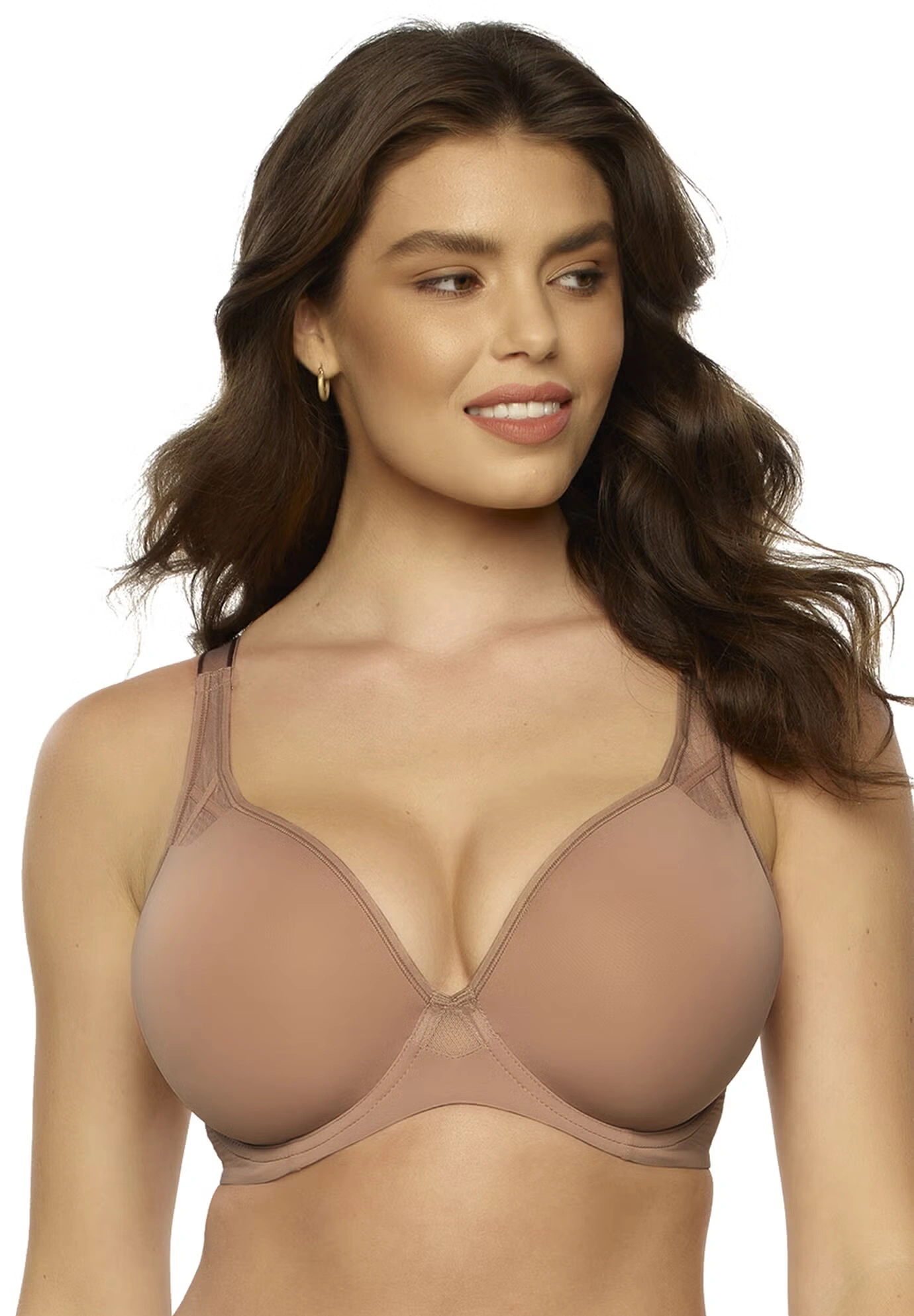 Amaranth Plush T-Shirt Bra With Sheer Details