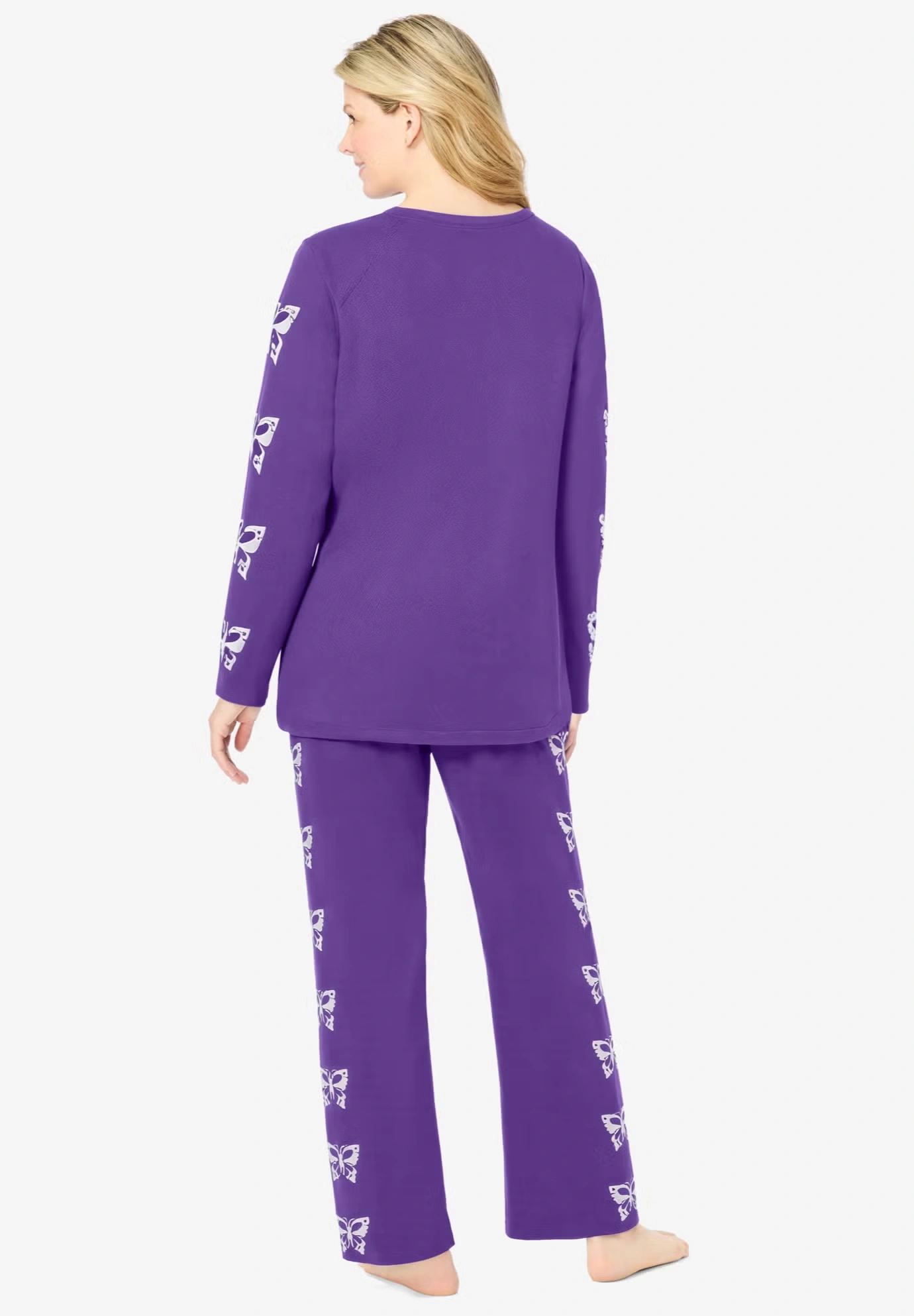 Dreams & Co® Side Print Pajama Set