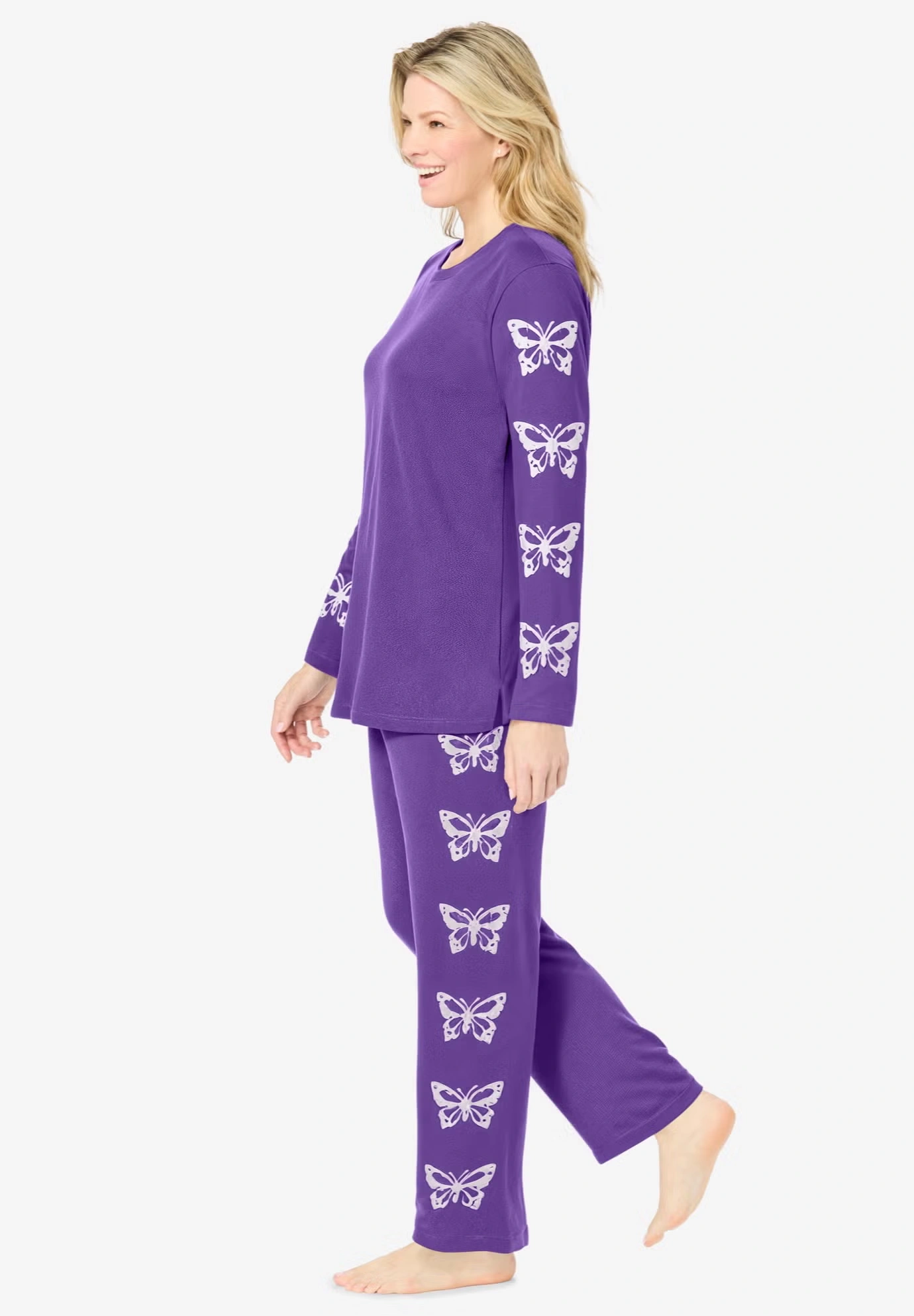 Dreams & Co® Side Print Pajama Set 3 Dreams & Co® Side Print Pajama Set