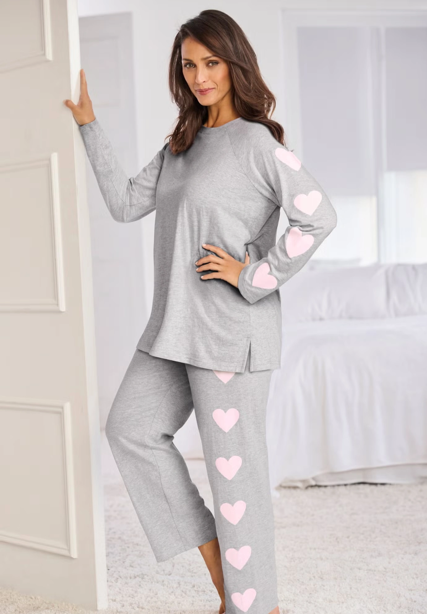 Dreams & Co® Side Print Pajama Set 6 Dreams & Co® Side Print Pajama Set