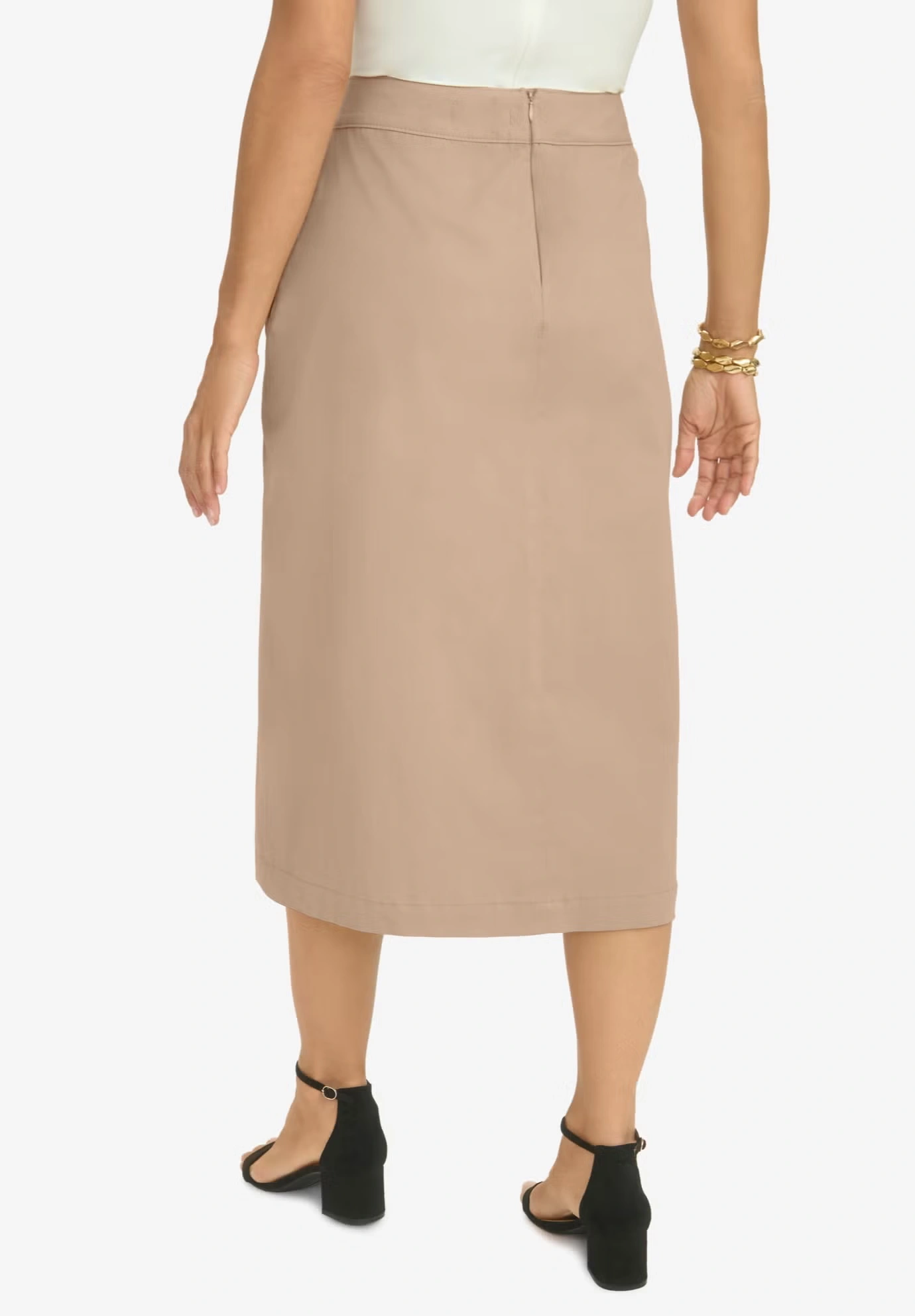 Chino Faux Wrap Skirt