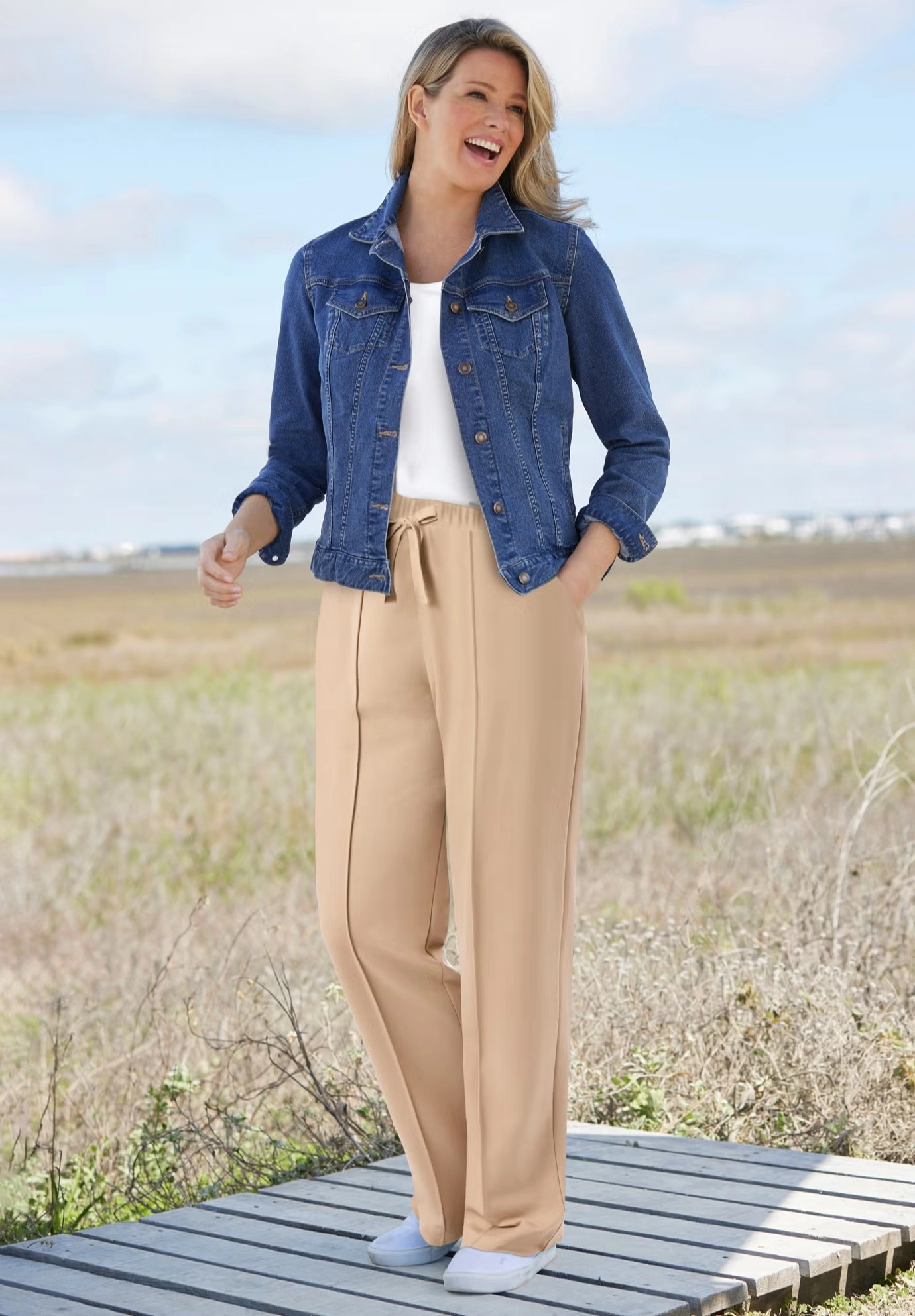 Easy Going Knit Pull-On Drawstring Pants 4 Easy Going Knit Pull-On Drawstring Pants