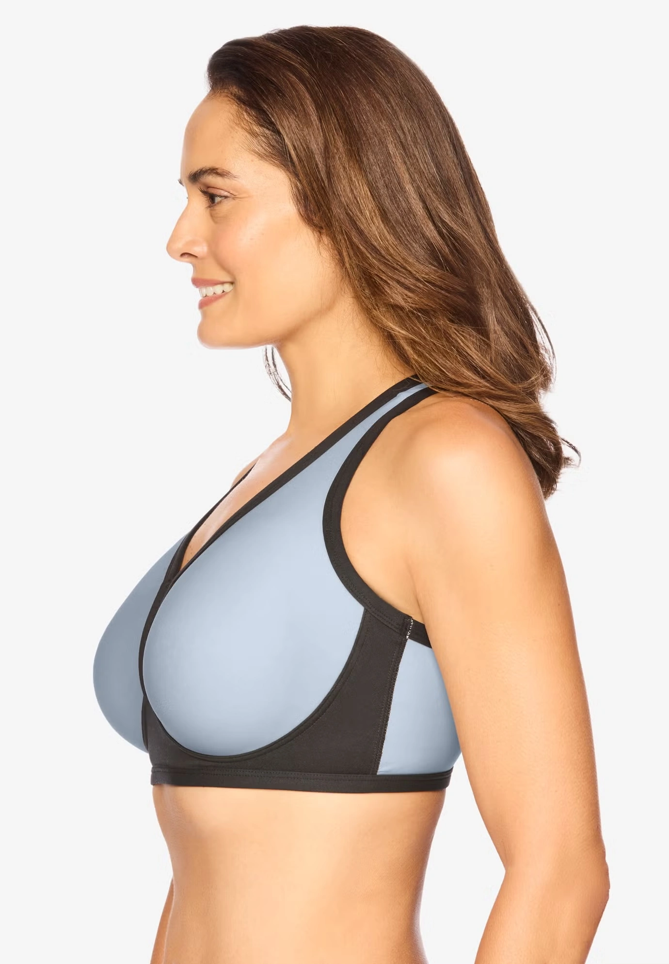 V-Neck Colorblock Sports Bra