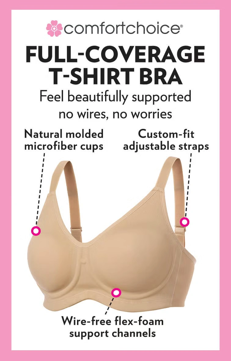 Comfort Choice® Full Coverage Wire Free T-shirt Bra 3 Comfort Choice® Full Coverage Wire Free T-shirt Bra