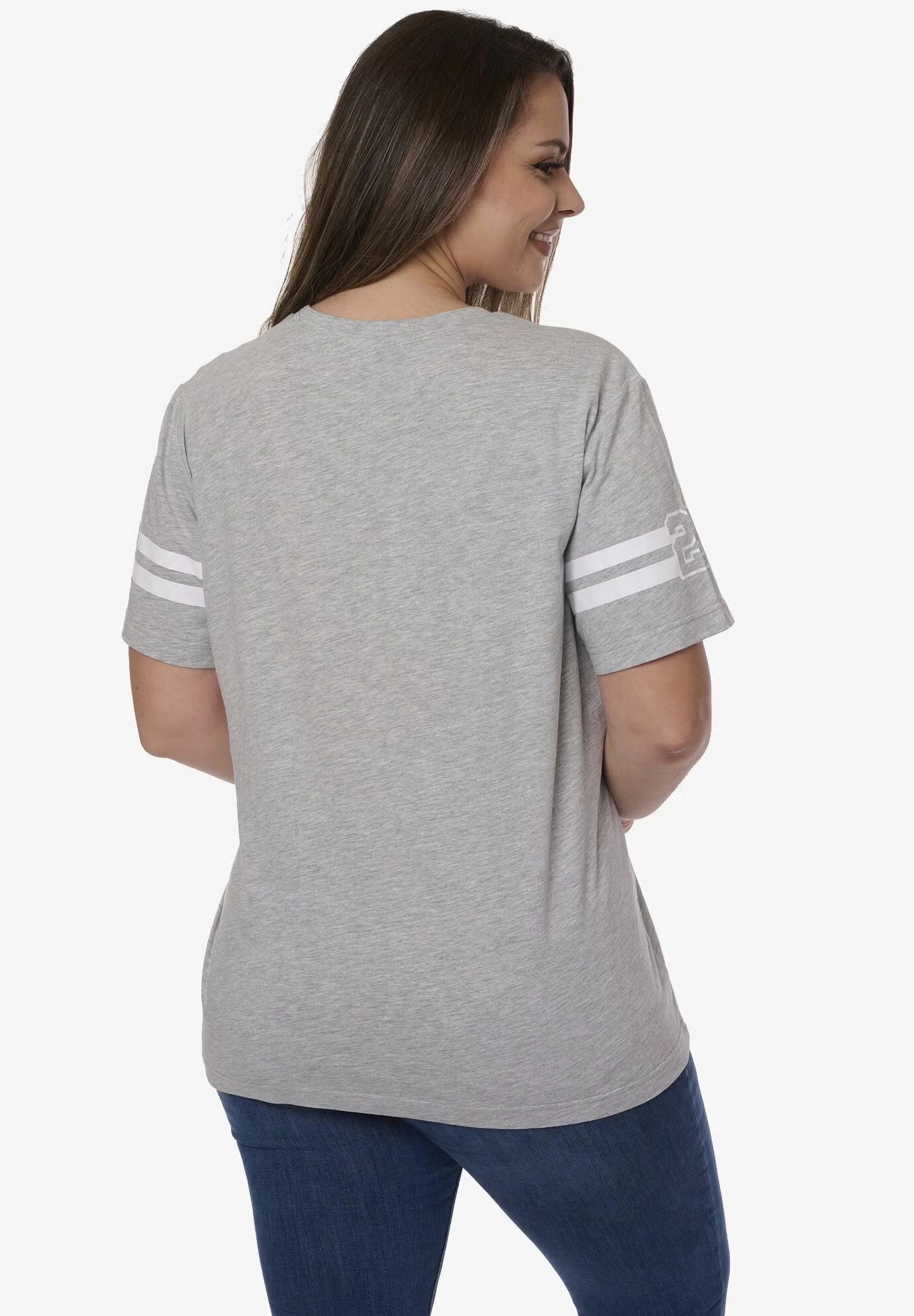 Disney Mickey Mouse Striped Sleeve Varsity T-Shirt