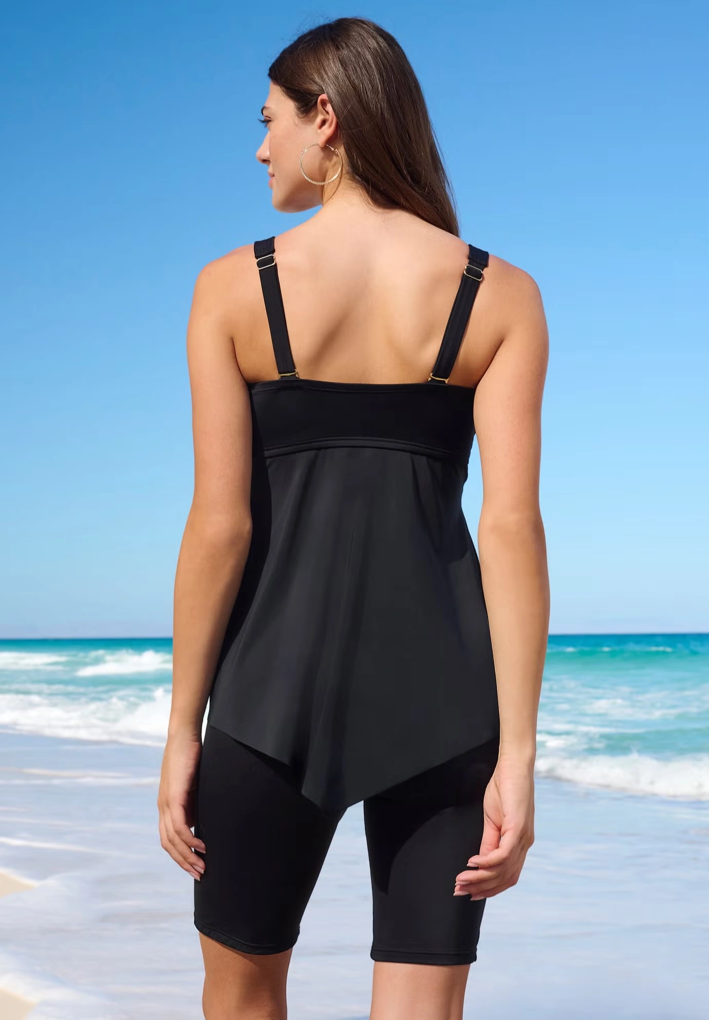 Longer-Length Twist-Front Tankini