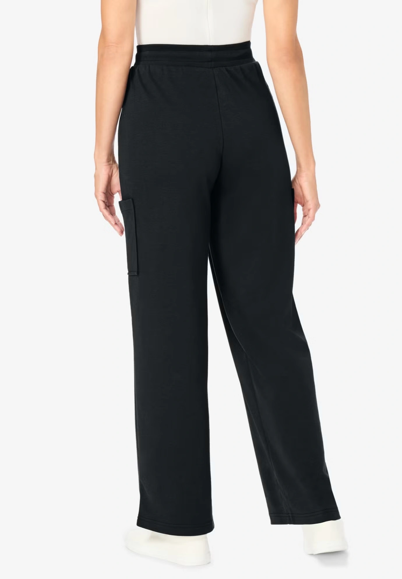 Knit Pull-On Drawstring Cargo Pants