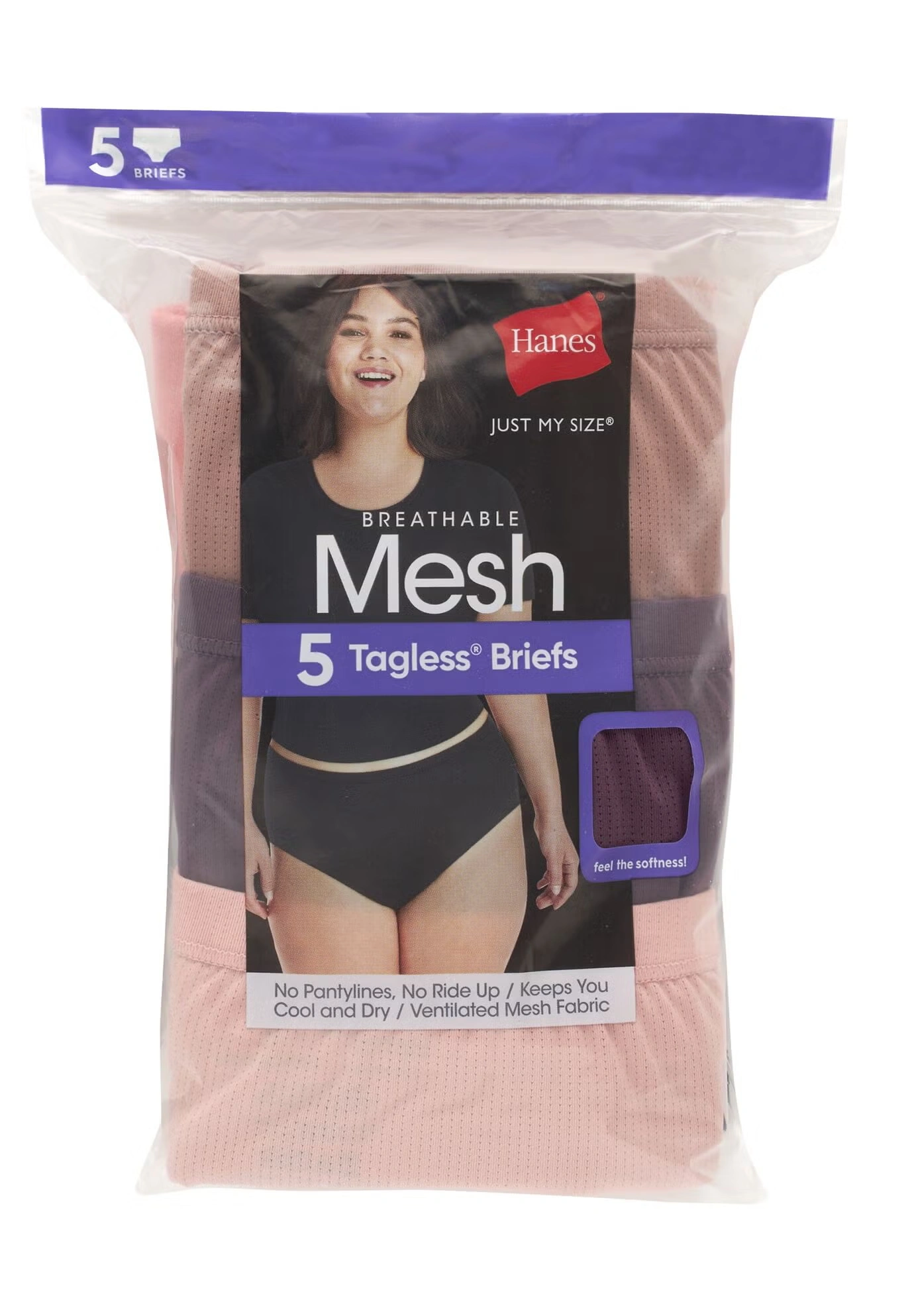 Women'S Breathable Mesh Brief Underwear, 5-Pack 5 Women'S Breathable Mesh Brief Underwear, 5-Pack