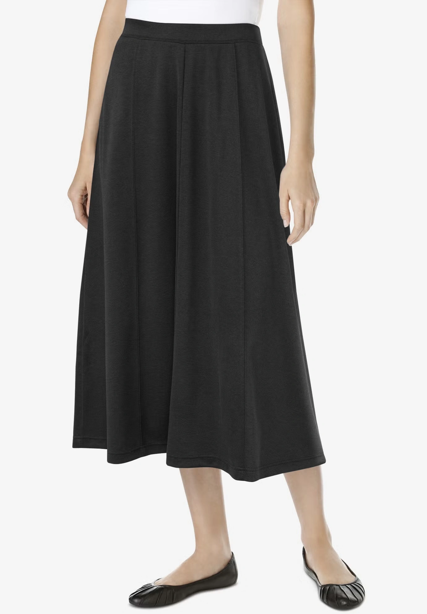 Ponte Knit A-Line Skirt