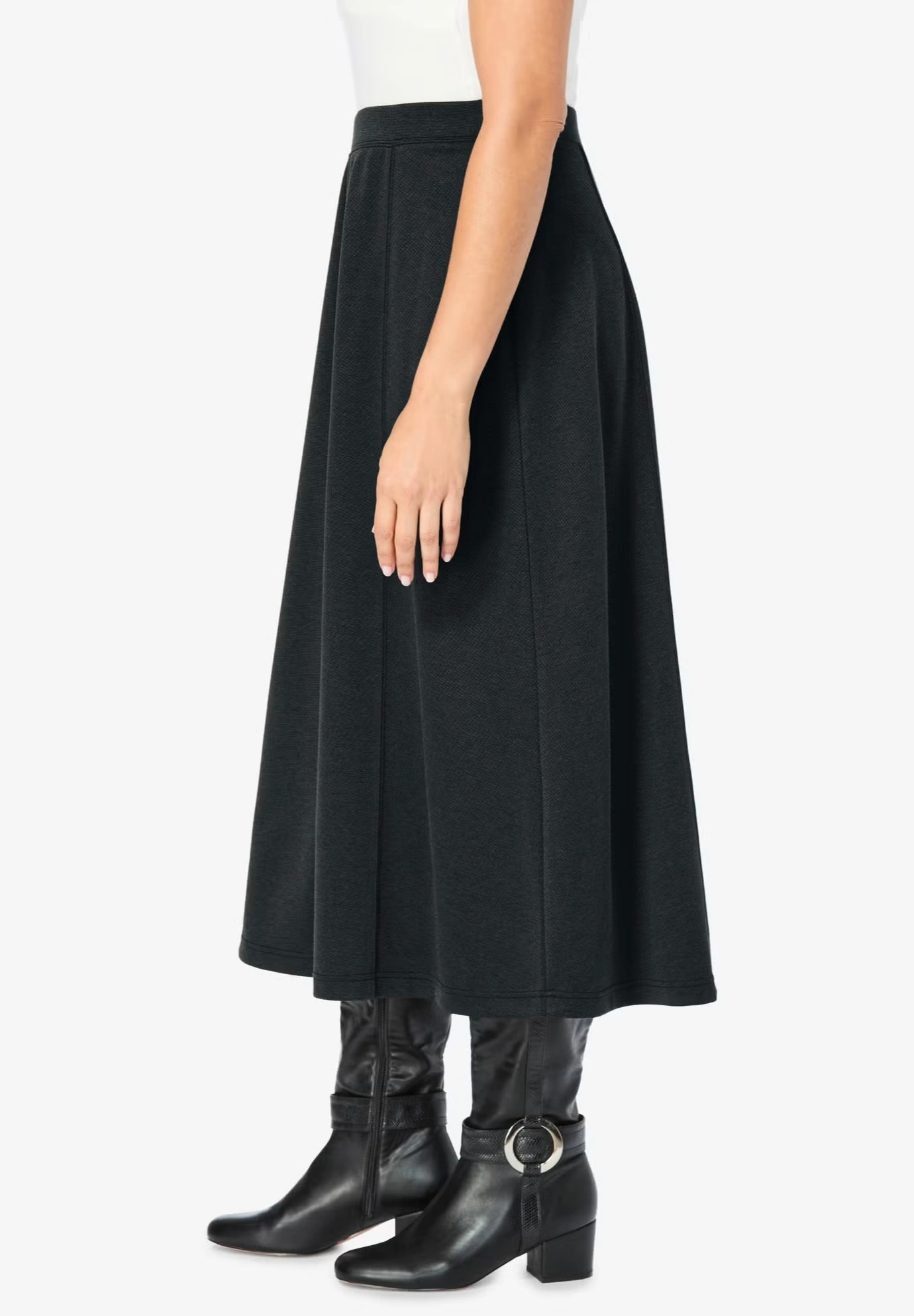 Ponte Knit A-Line Skirt 3 Ponte Knit A-Line Skirt