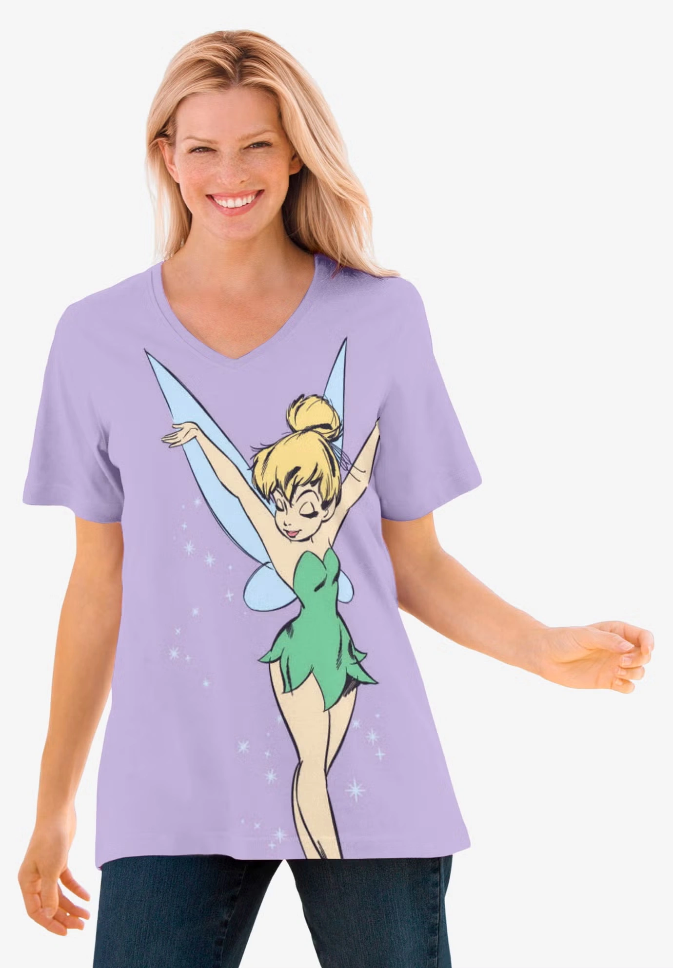Lavender Tinkerbell V-Neck Tee