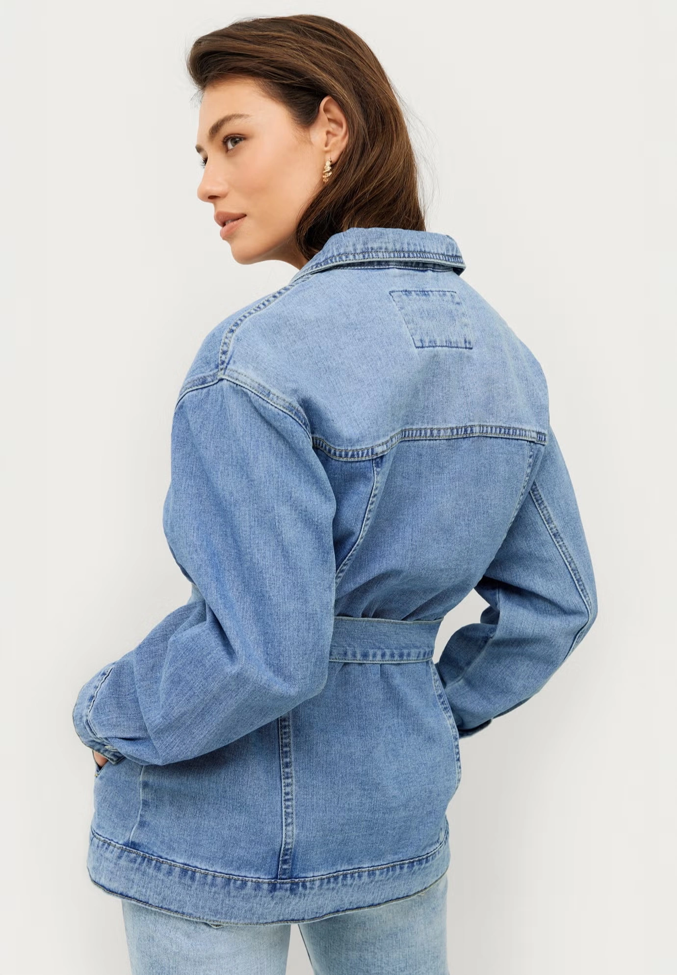 Belted Denim Jacket