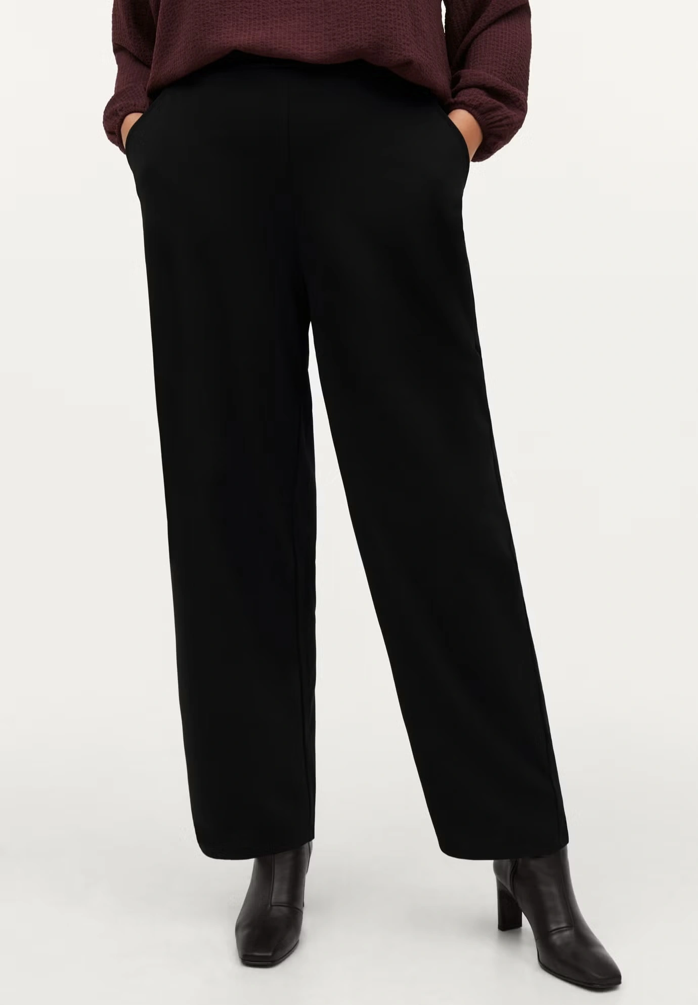 Pull On Relaxed Straight Leg Pant