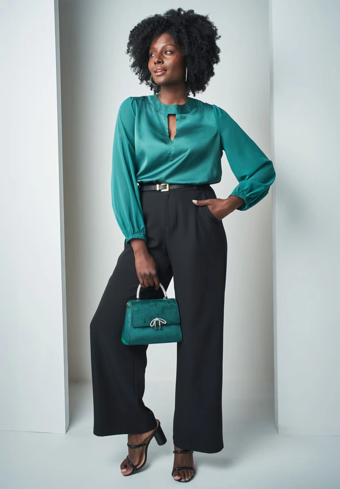 Bi-Stretch Wide Leg Pant