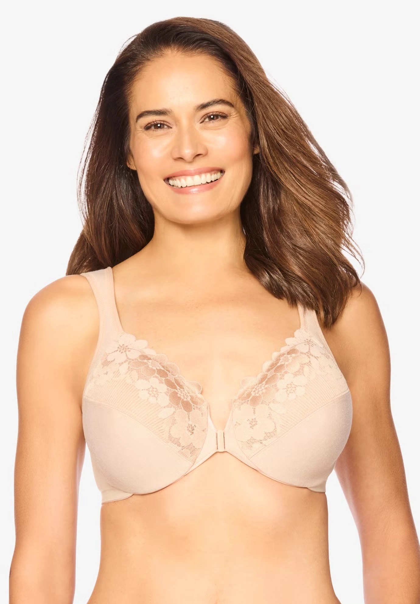 Glamorise® Wonderwire® Front-Close Cotton Underwire Bra 1241