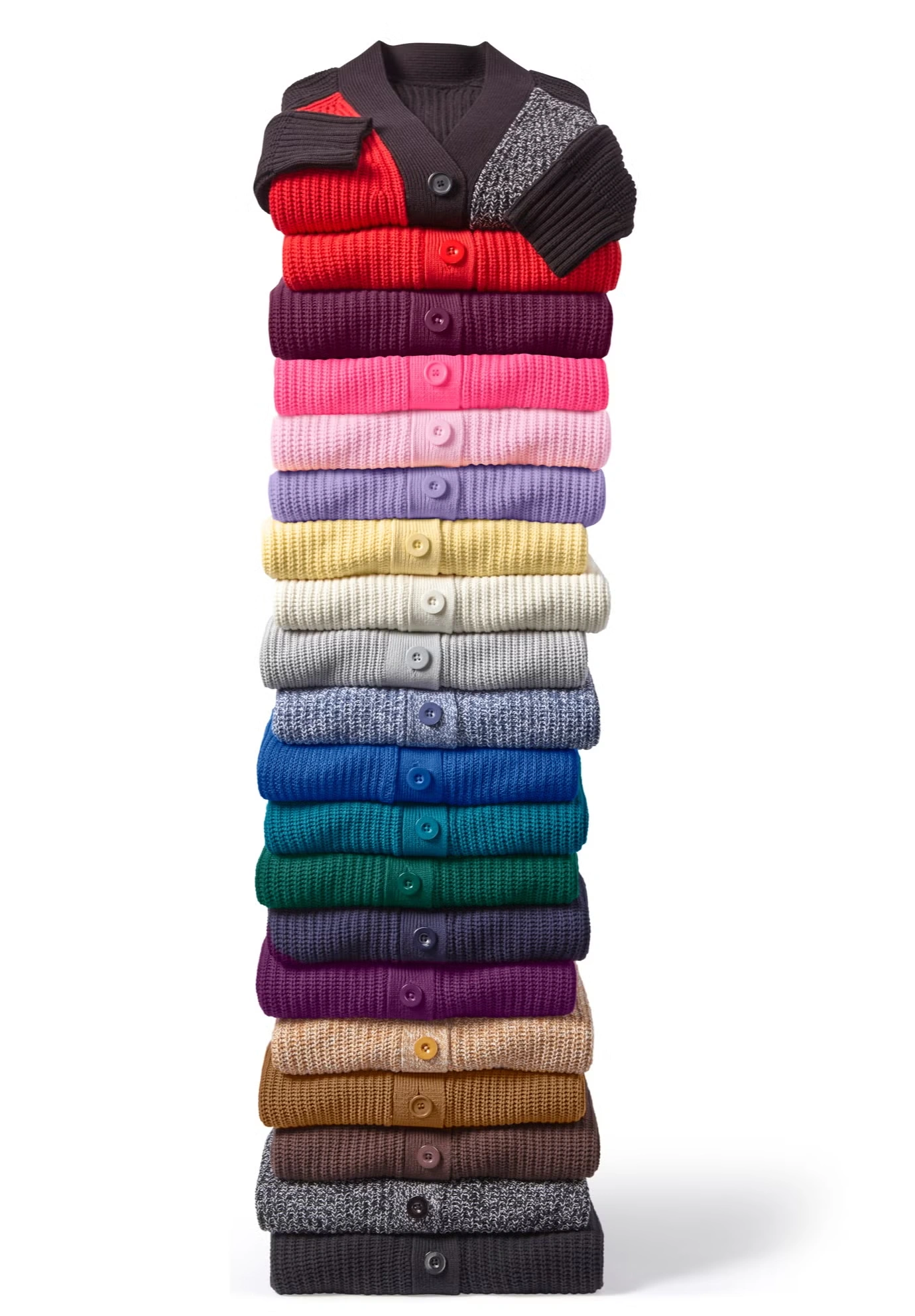 Button-Front Shaker Cardigan 6 Button-Front Shaker Cardigan