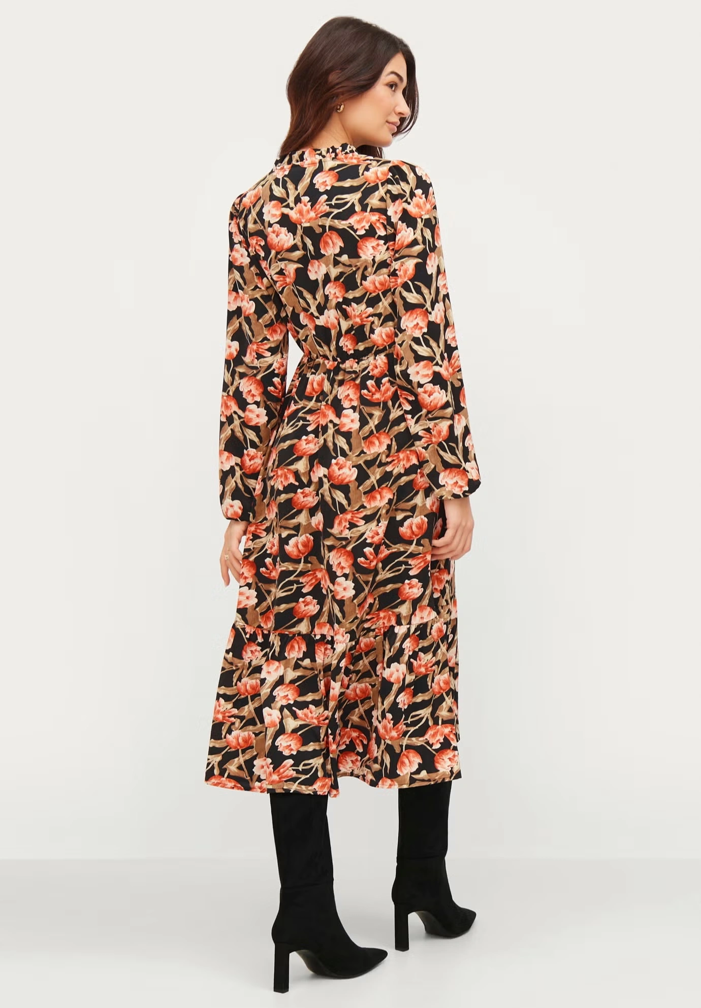 Button Bodice Empire Fit & Flare Dress