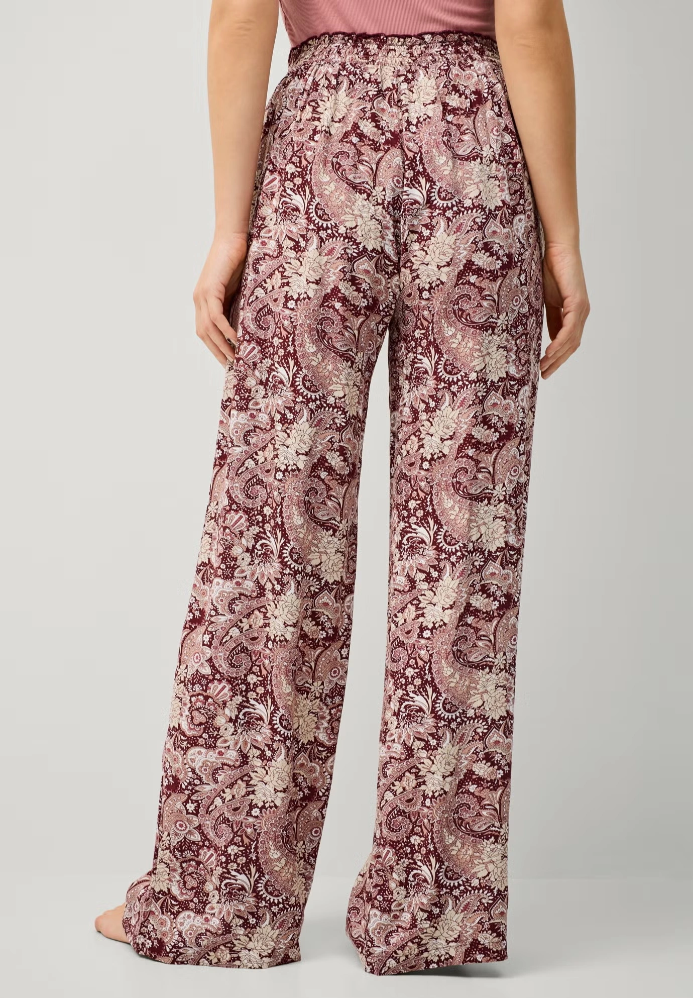 Wide-Leg Sleep Pant with Tassel Drawstring