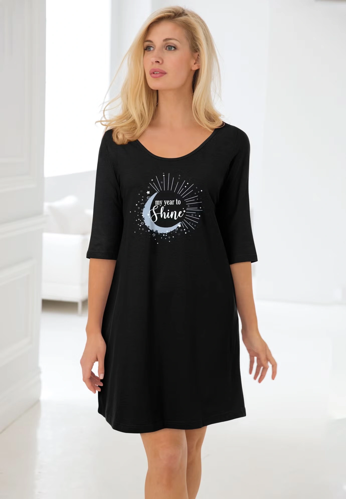 Avenue Body Three-Quarter Sleeve Sleepshirt 5 Avenue Body Three-Quarter Sleeve Sleepshirt