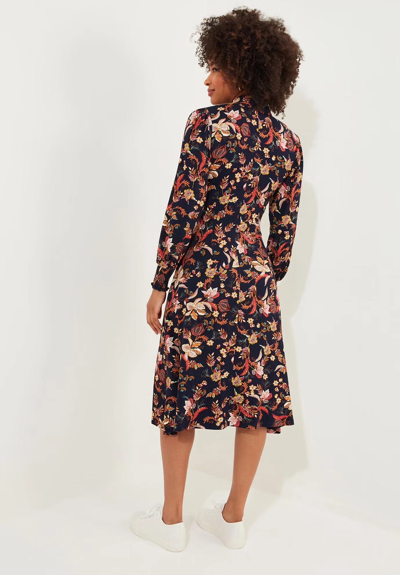 Stretch Knit Knot Front Midi Dress