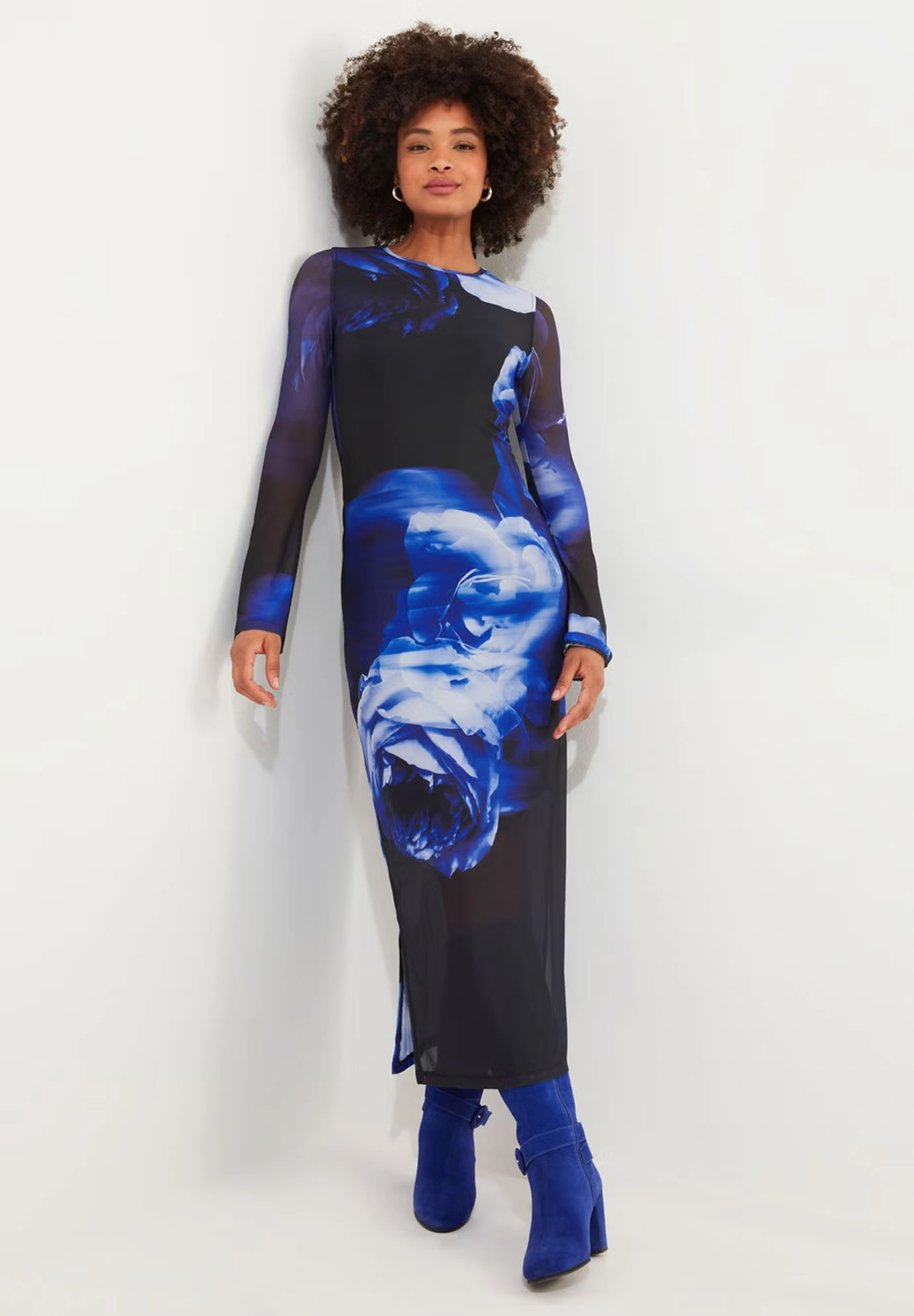 Stretch Mesh Midi Dress 5 Stretch Mesh Midi Dress