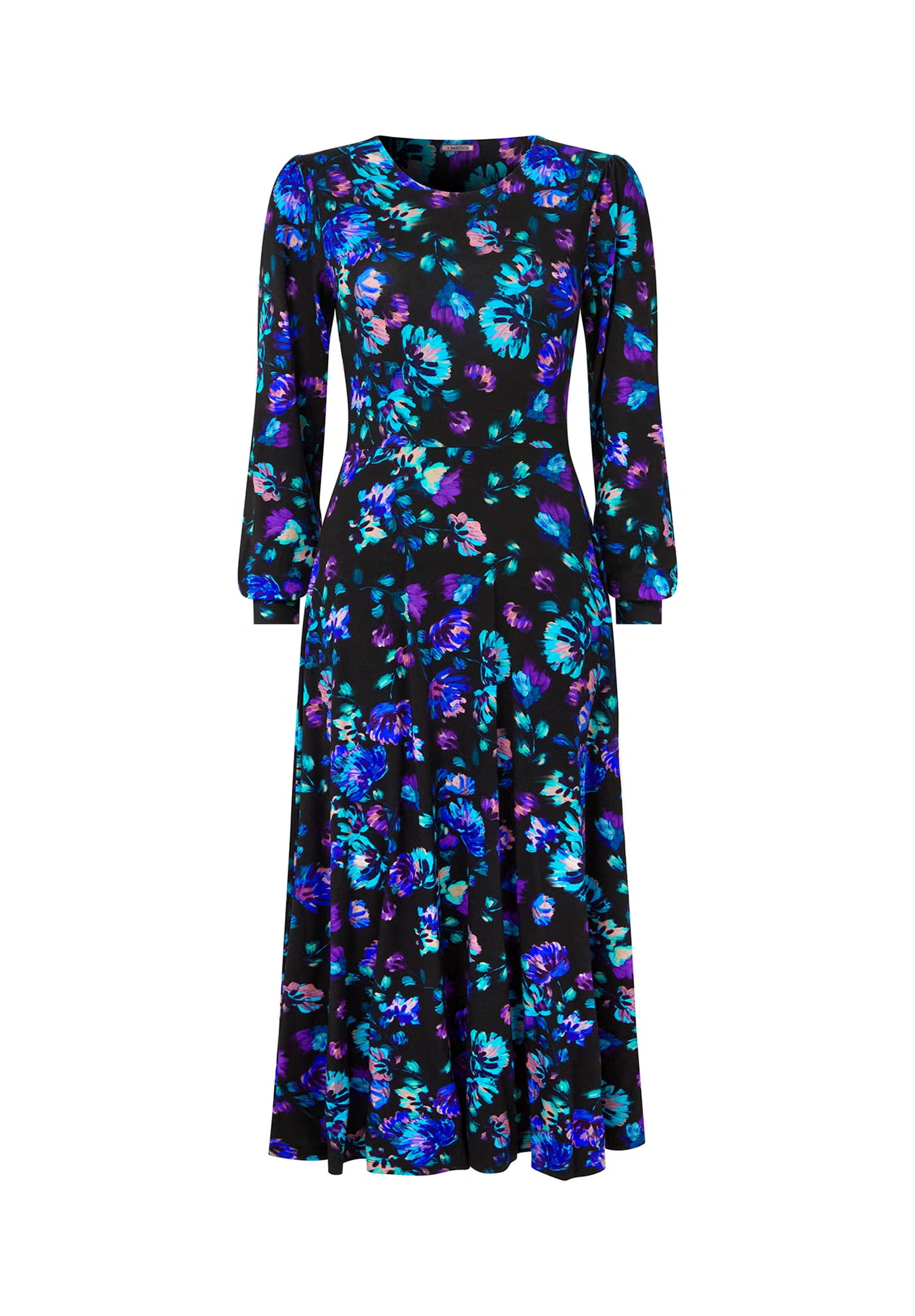 Stretch Knit A-line Midi Dress 4 Stretch Knit A-line Midi Dress