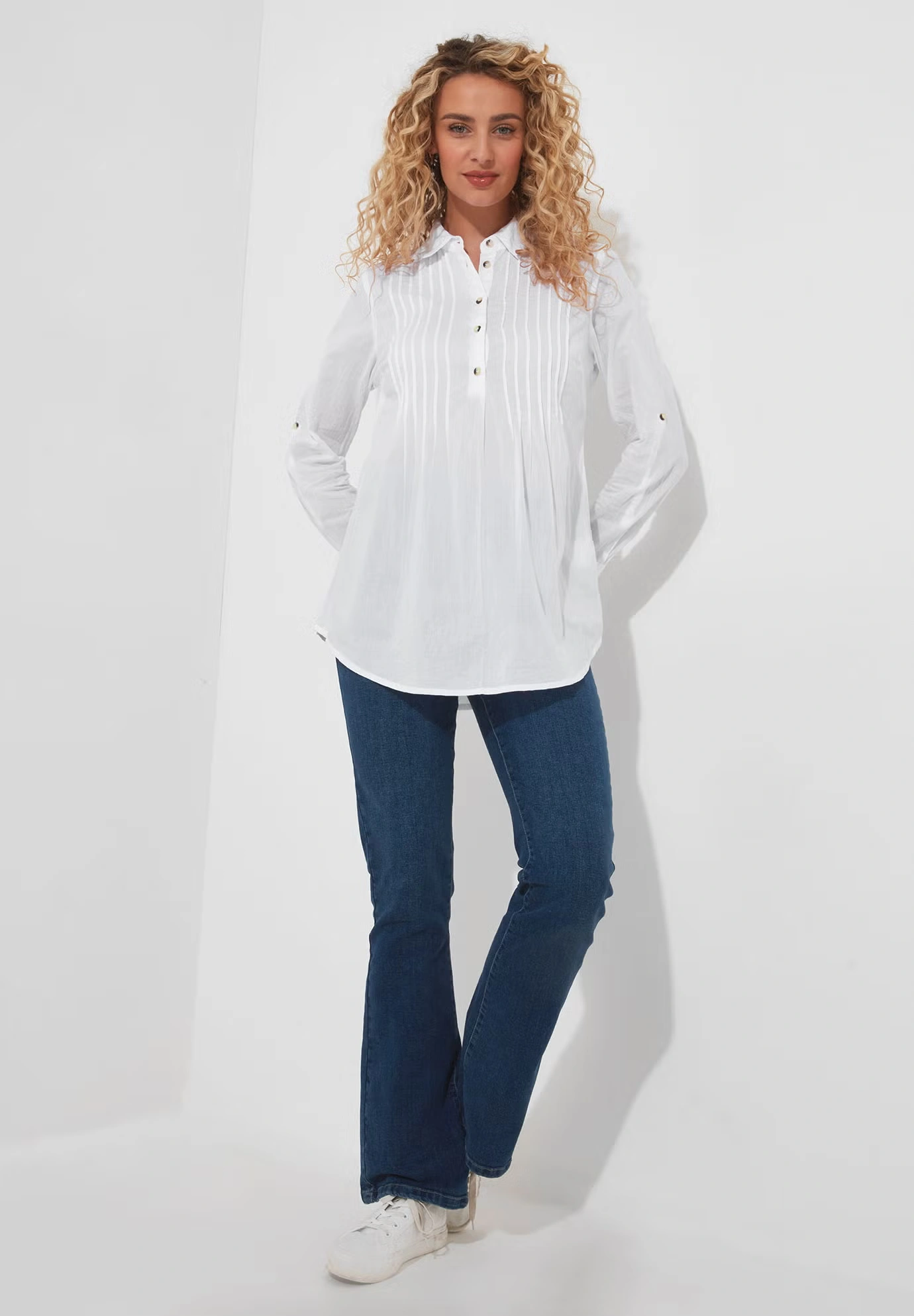 Cotton Pintuck Tunic