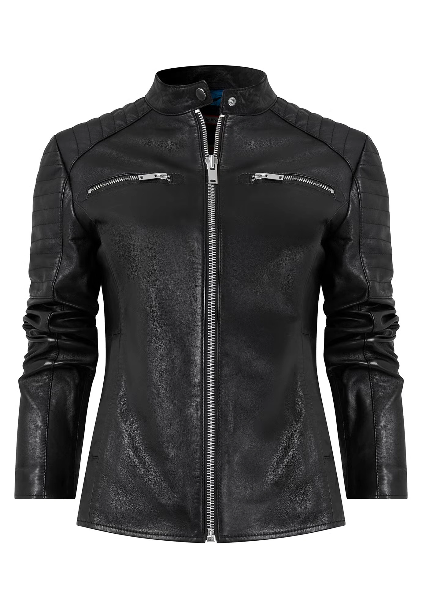 Leather Zip Biker Jacket