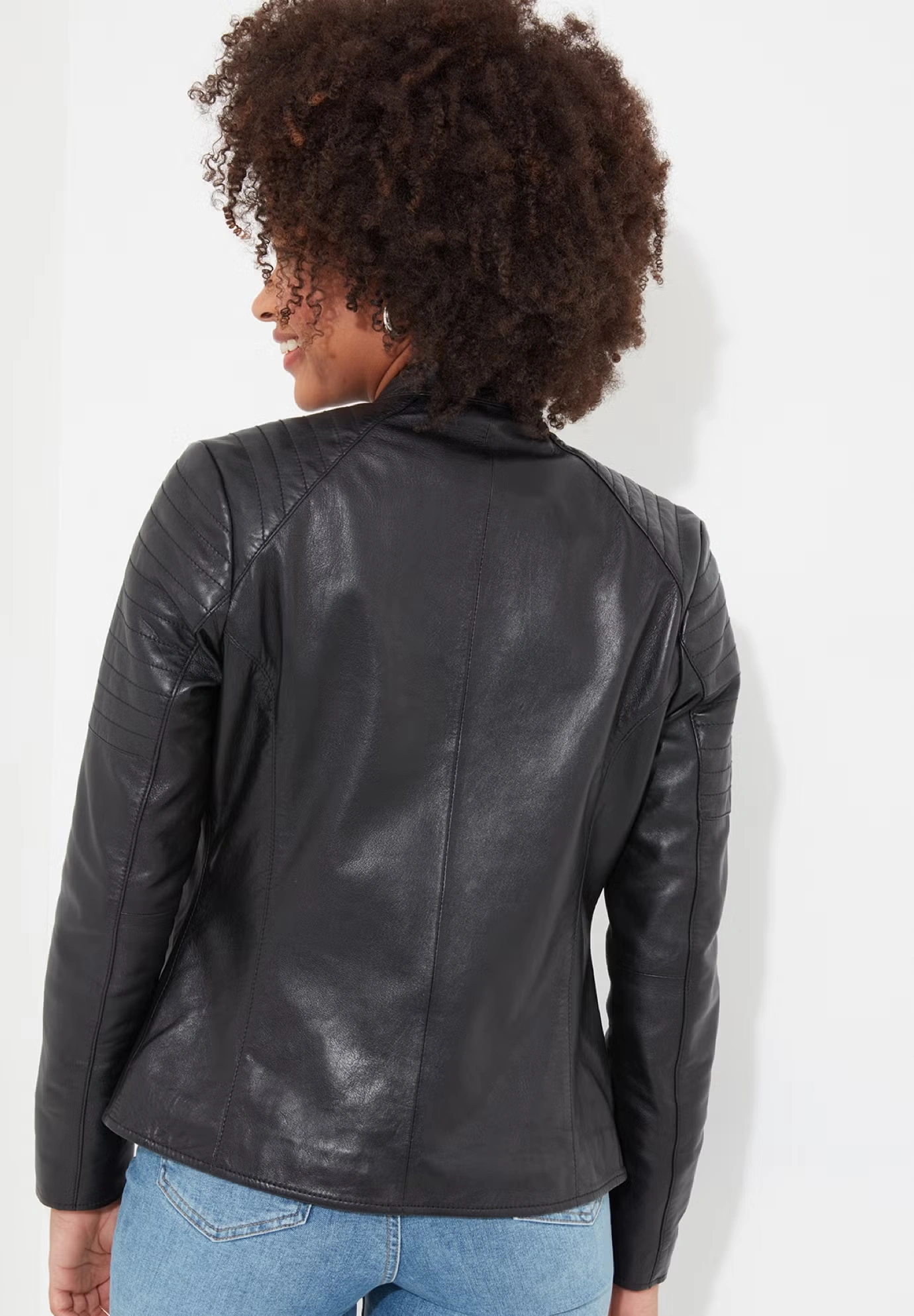 Leather Zip Biker Jacket 3 Leather Zip Biker Jacket