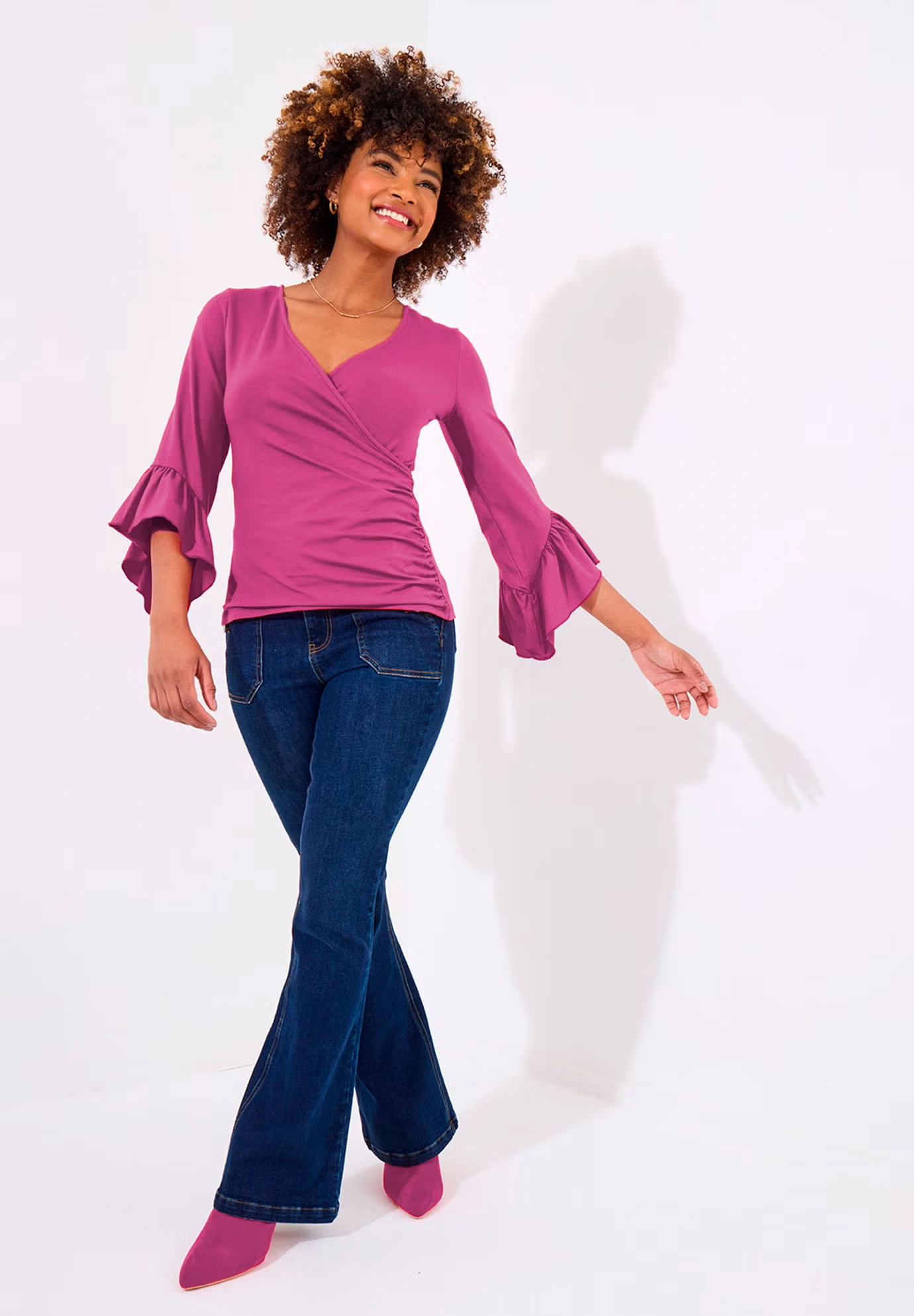 Stretch Knit Bell Sleeve Top 5 Stretch Knit Bell Sleeve Top