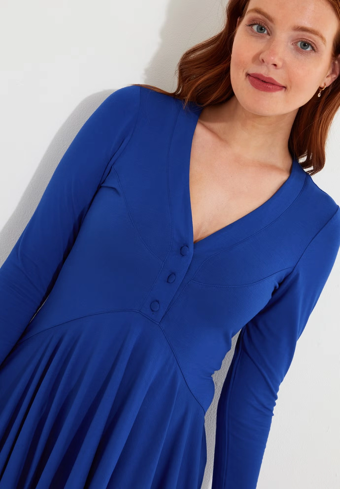 Stretch Knit Babydoll Tunic