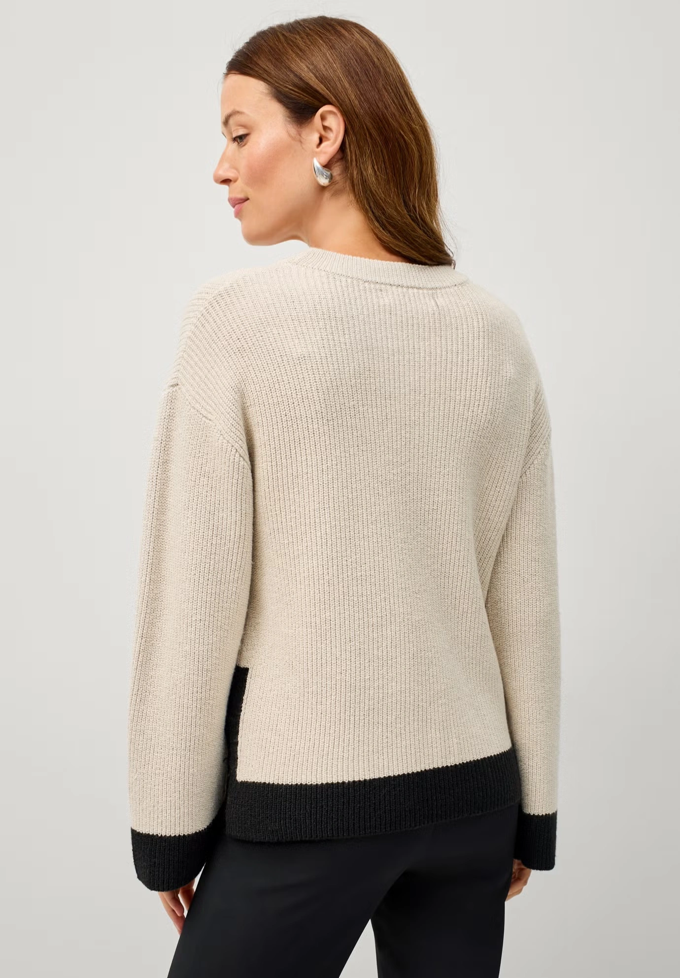 Boxy Color Block Pullover