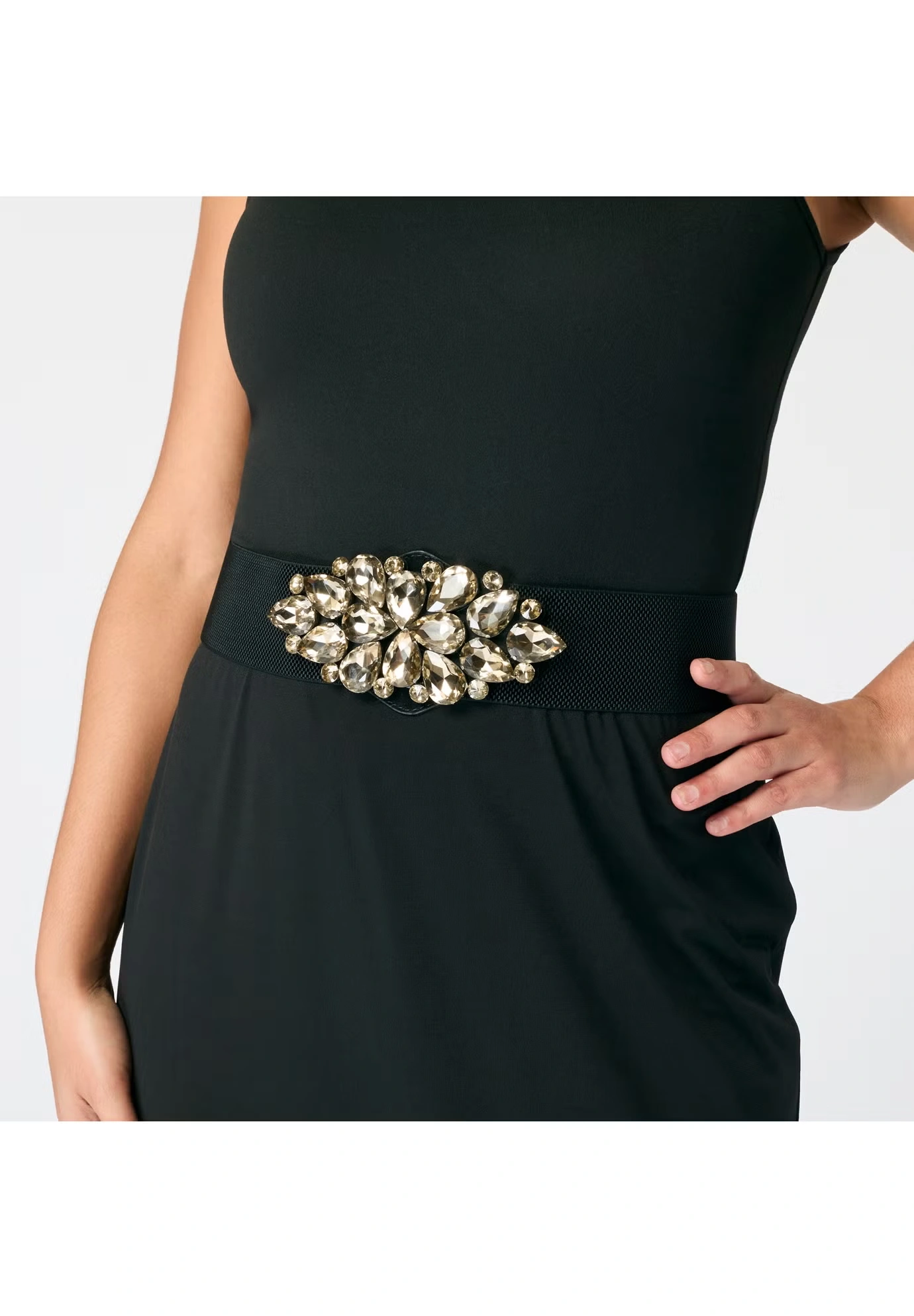 Rhinestone Stretch Belt