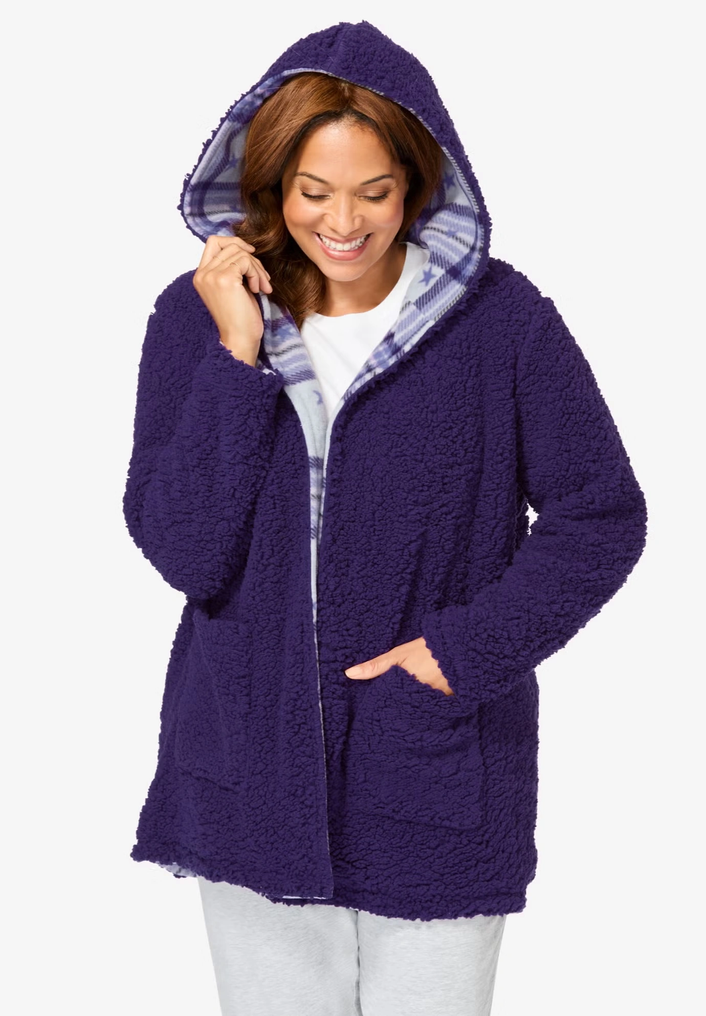 Dreams & Co.® Reversible Bed Jacket 4 Dreams & Co.® Reversible Bed Jacket