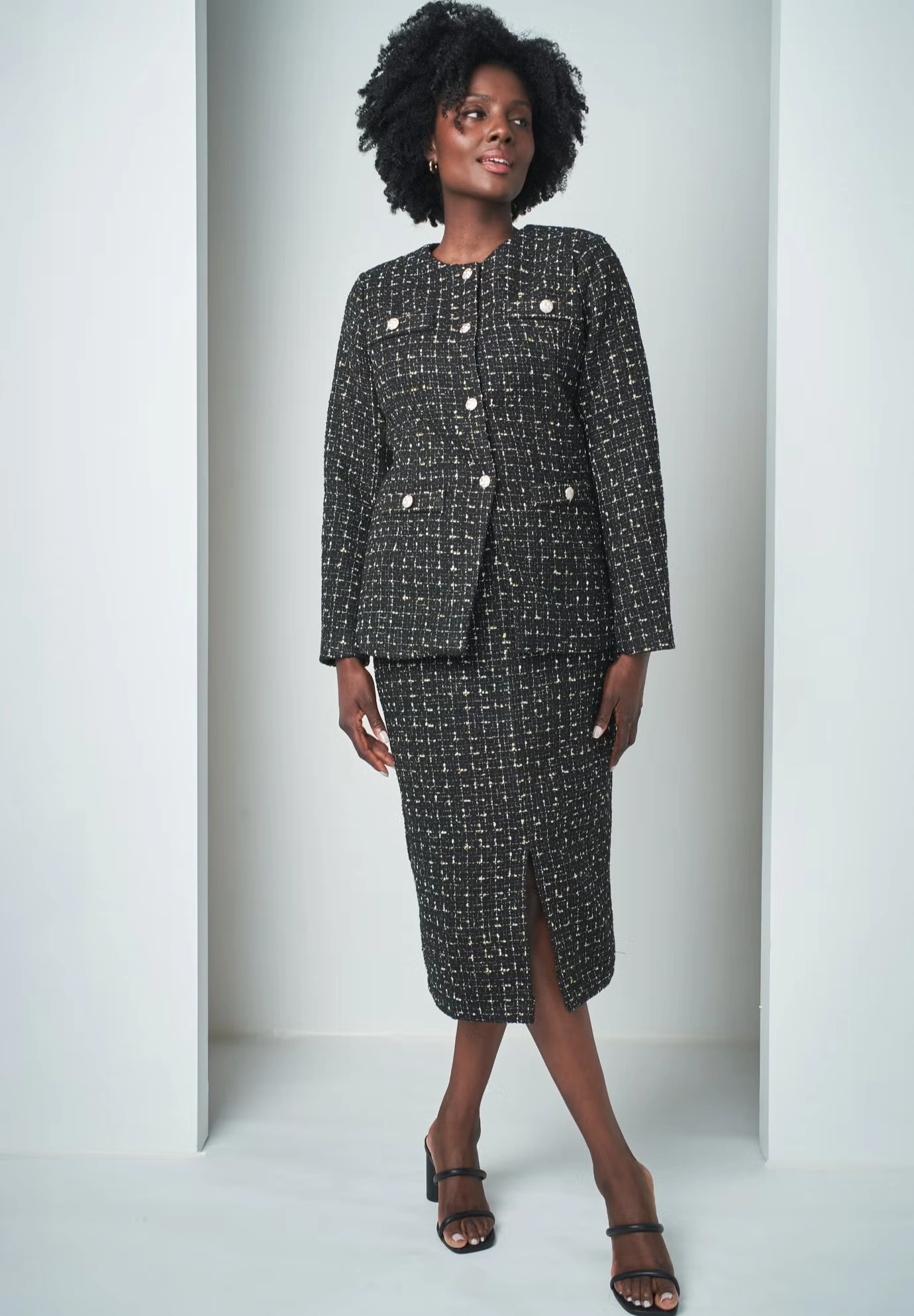 Tweed Skirt Suit