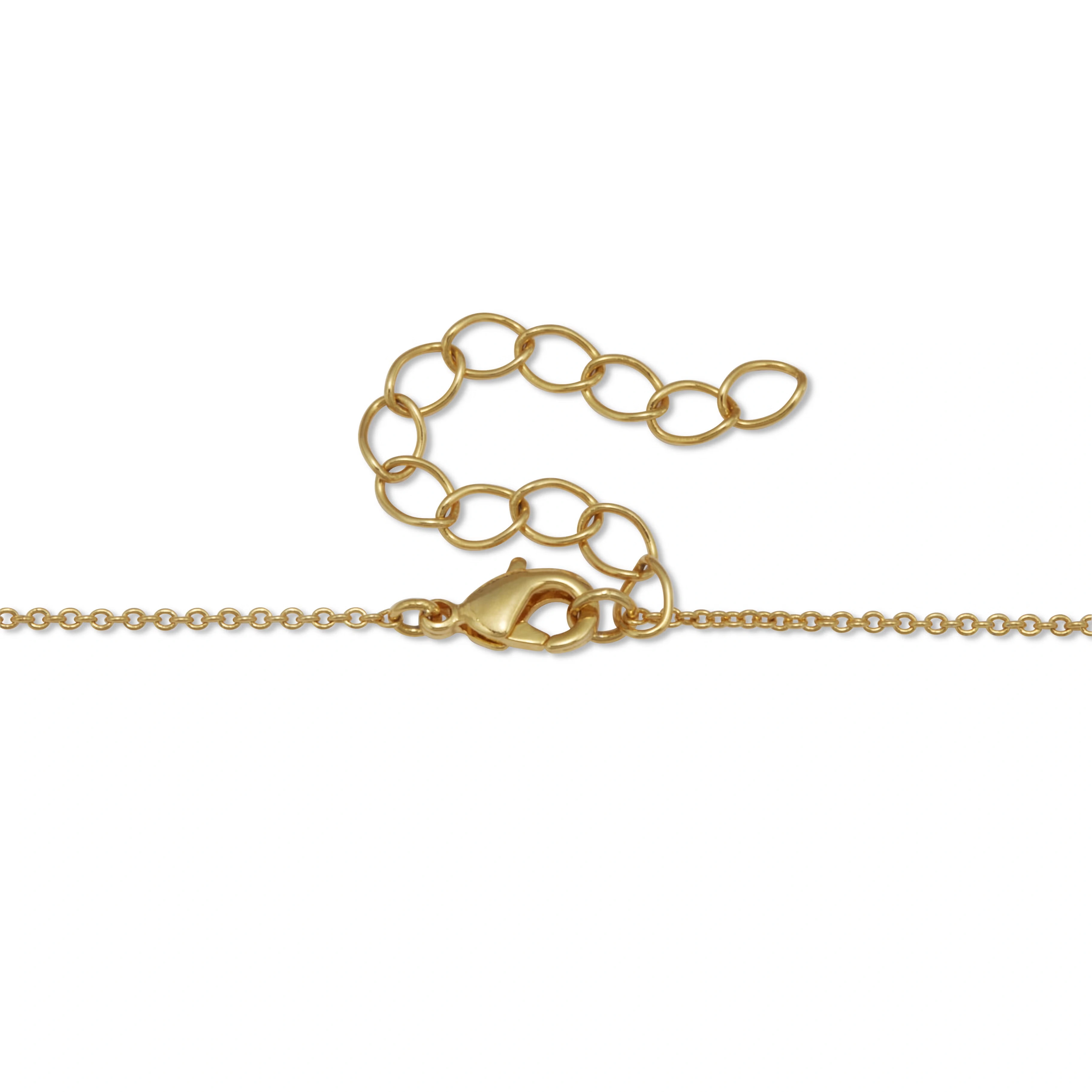 .62 TCW Round Cubic Zirconia Yellow Gold-Plated Bar Necklace 18 to 20-inch