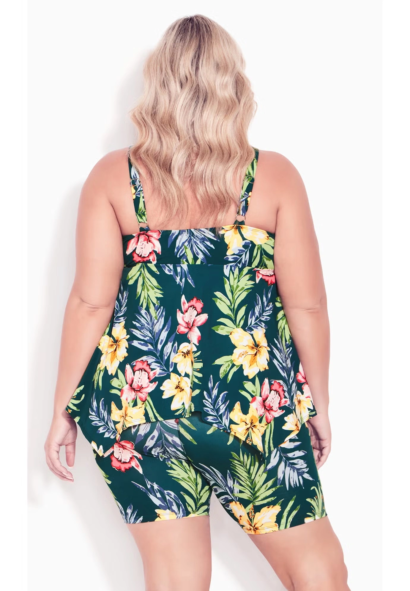 Handkerchief Print Tankini Top 3 Handkerchief Print Tankini Top