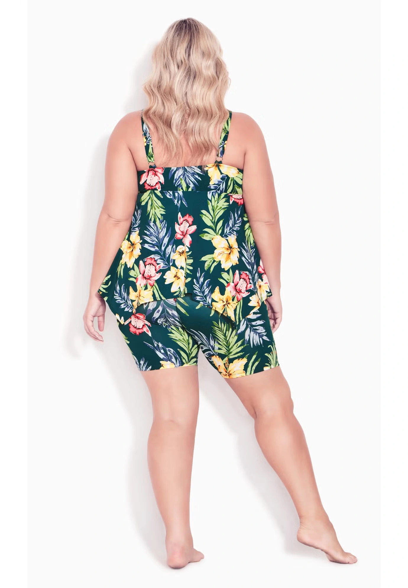 Handkerchief Print Tankini Top 4 Handkerchief Print Tankini Top