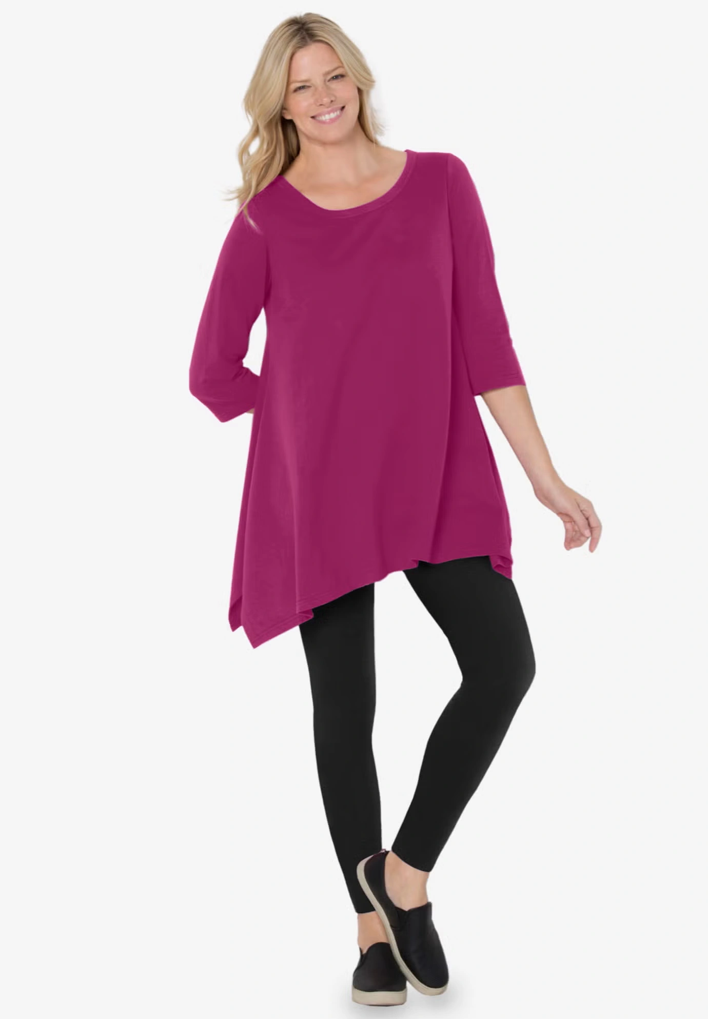 French Terry Handkerchief Hem Tunic 6 French Terry Handkerchief Hem Tunic