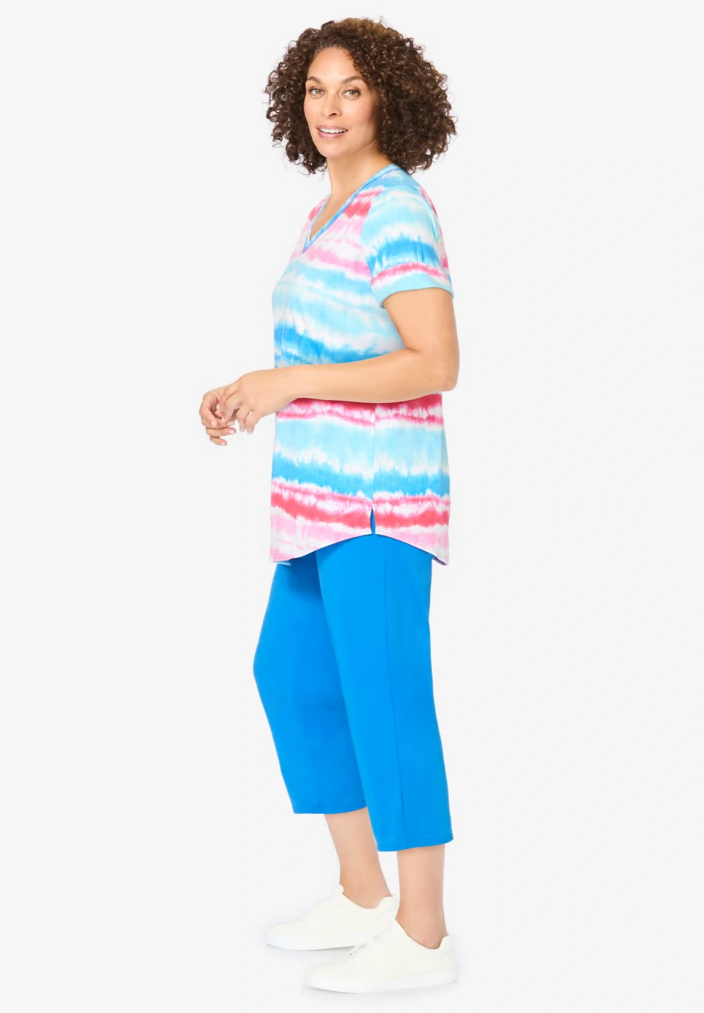 Two-Piece V-Neck Tunic & Capri Set 3 Two-Piece V-Neck Tunic & Capri Set