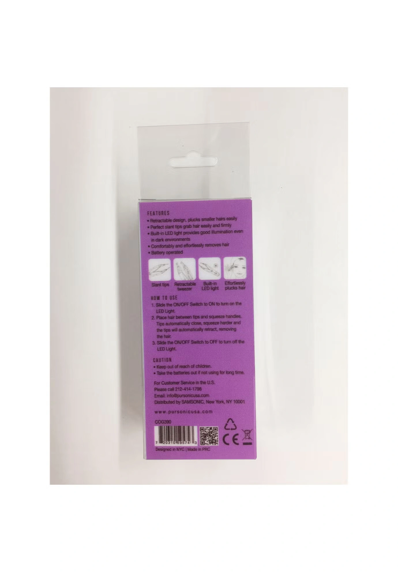 Light Up Retractable Automatic Tweezer