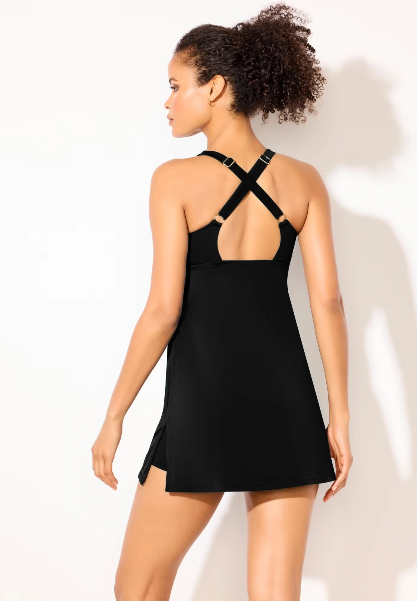 Chlorine Resistant Square Neck Two-Piece Swimdress