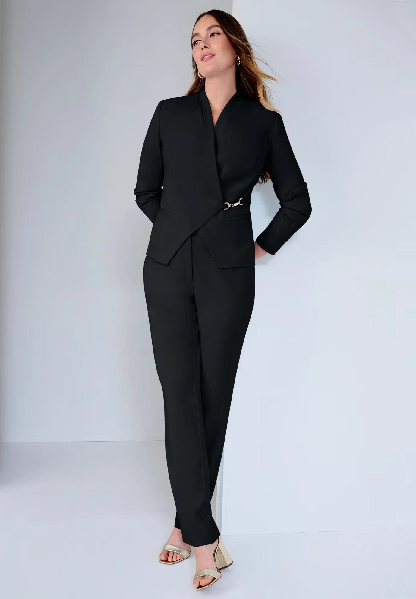 WRAP JACKET PANTSUIT