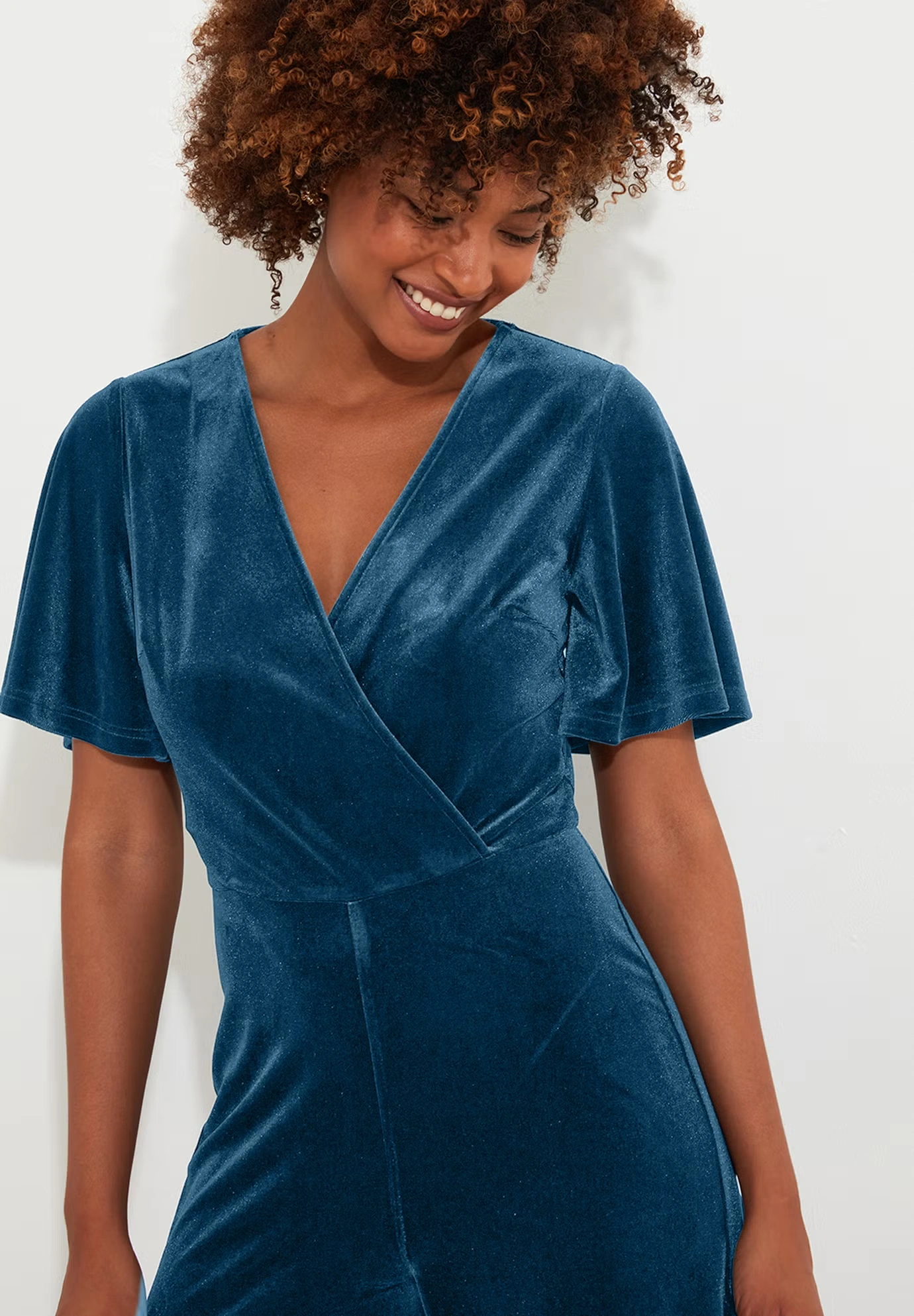 Flutter Sleeve Velvet Jumpsuit 4 Flutter Sleeve Velvet Jumpsuit