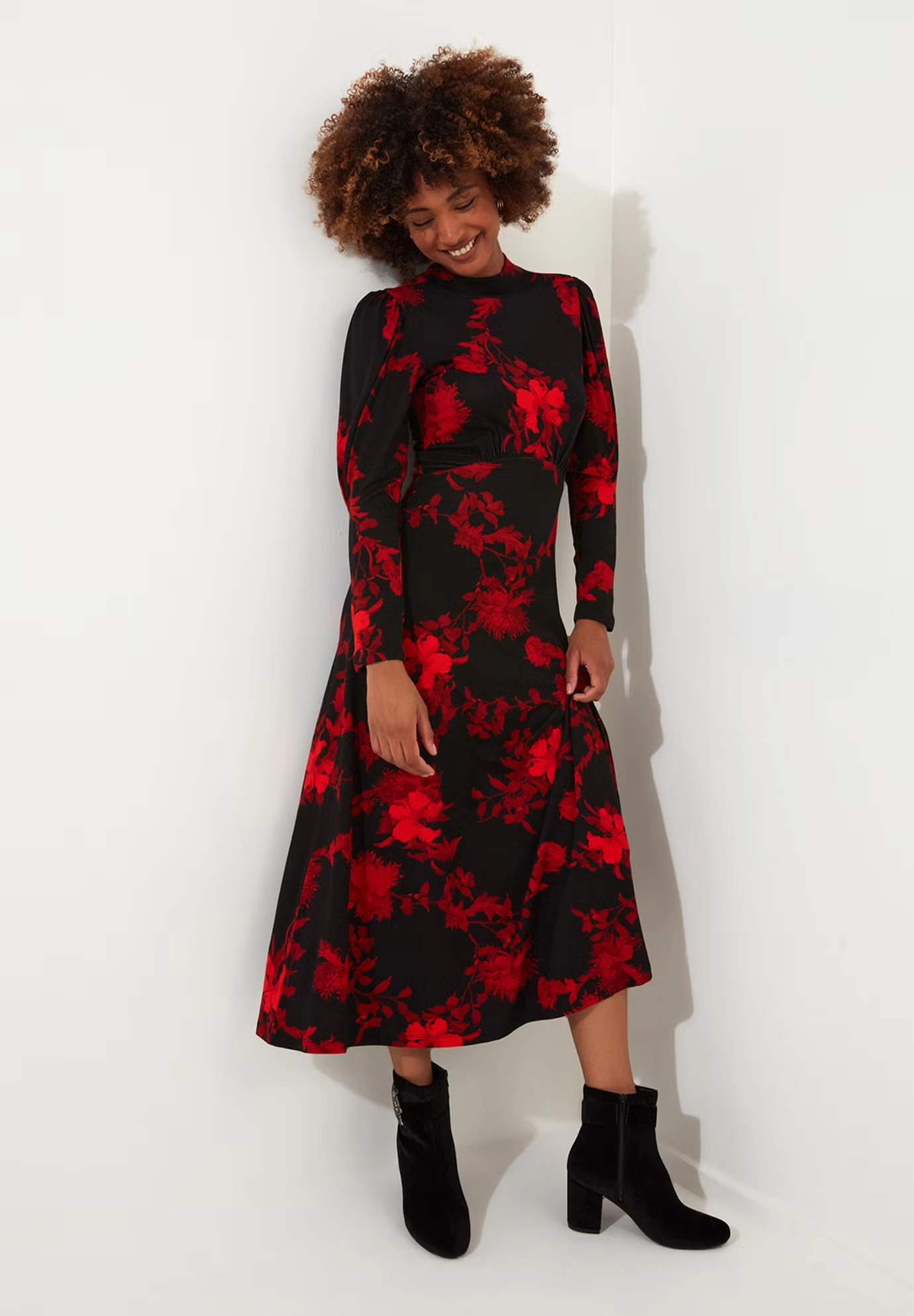 Stretch Knit Mockneck Maxi Dress 4 Stretch Knit Mockneck Maxi Dress