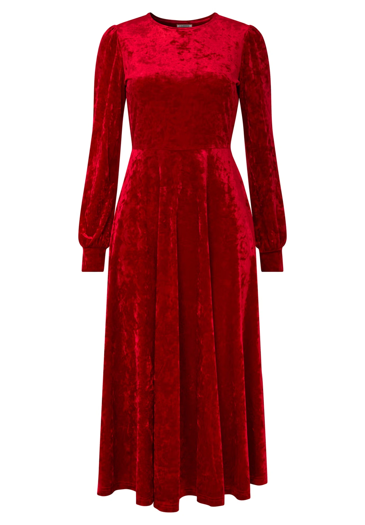 Crushed Velvet Midi Dress